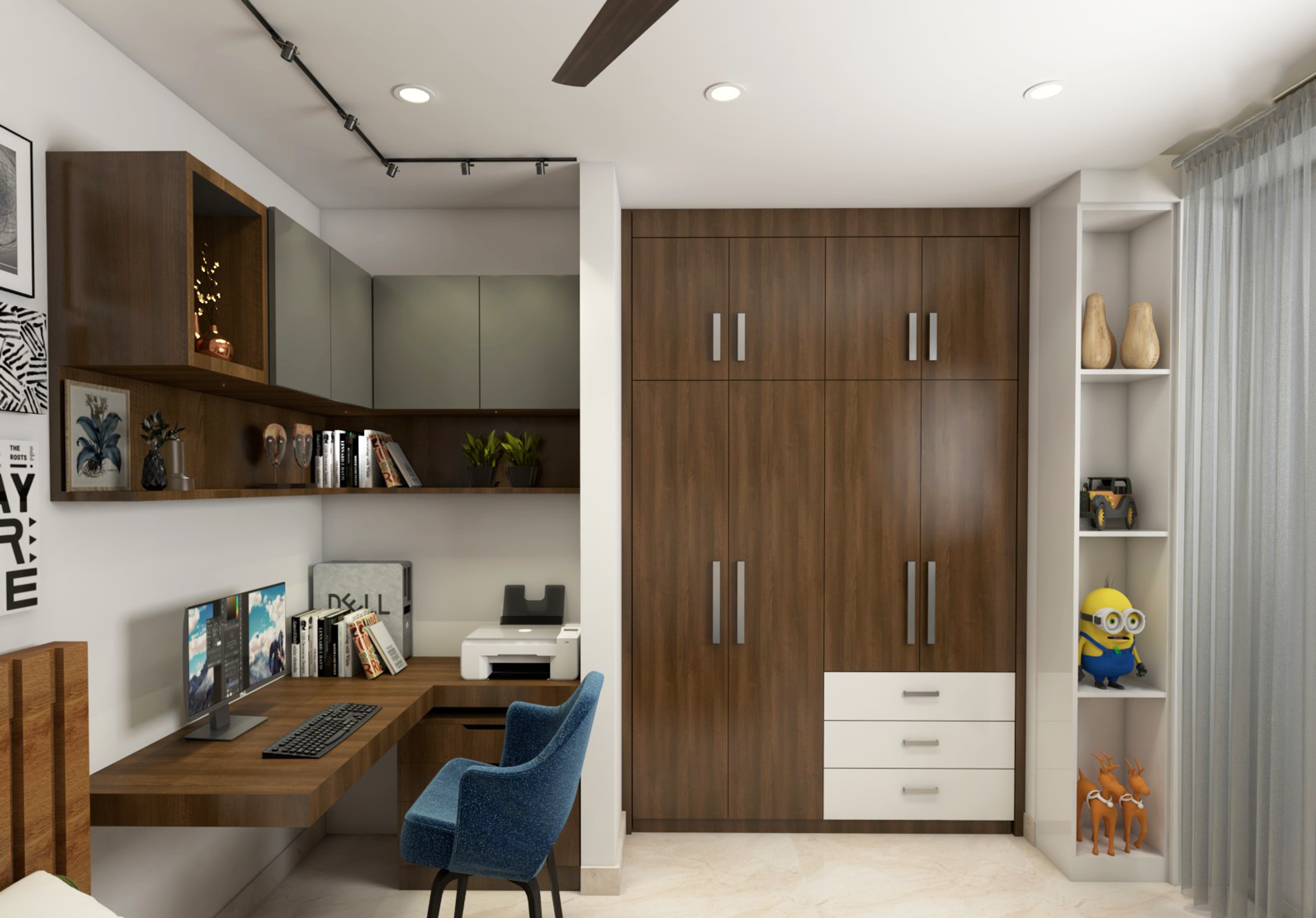 Modern Themed Compact Bedroom - Livspace