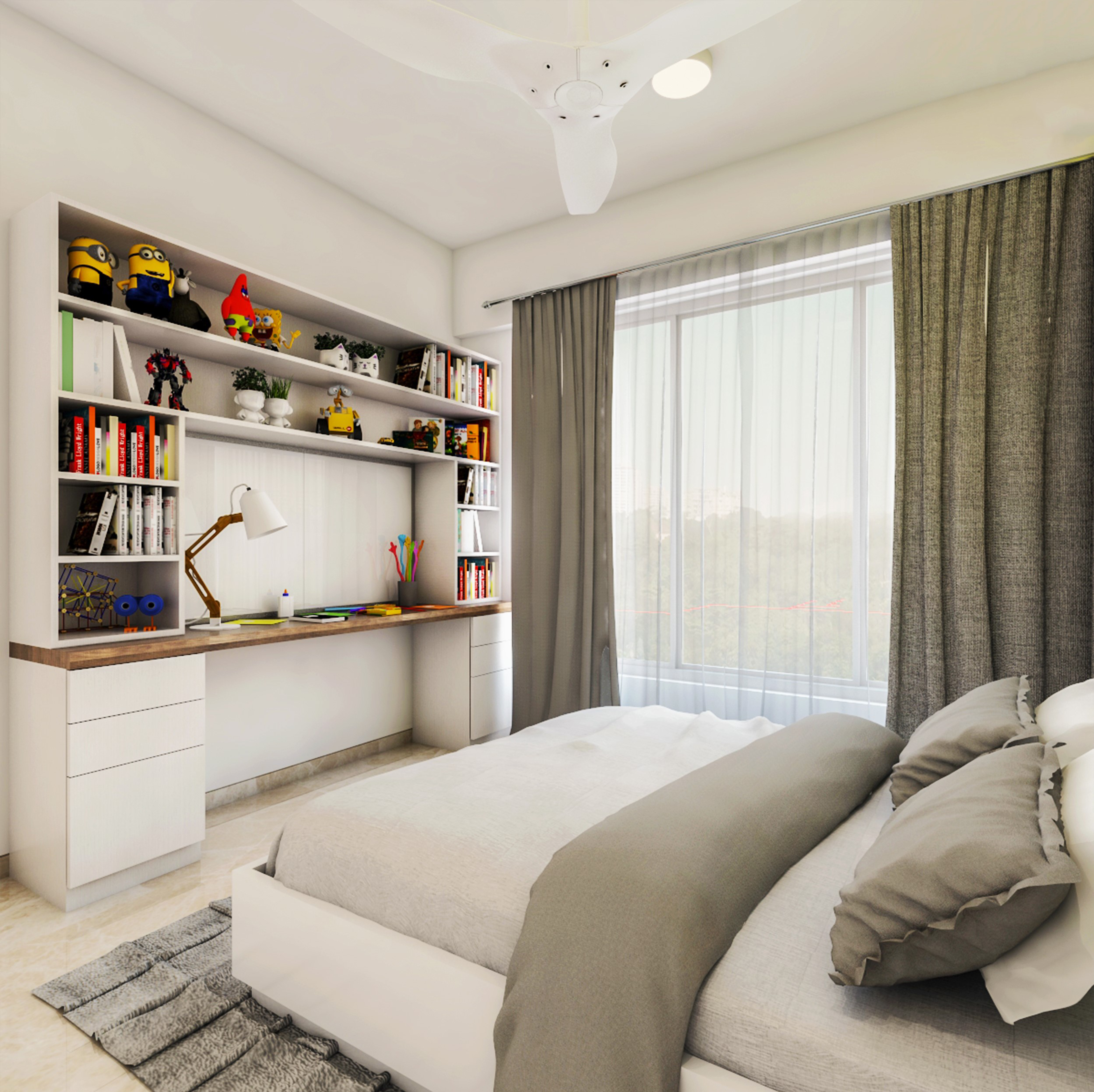 Practical Compact Kids’ Bedroom Livspace