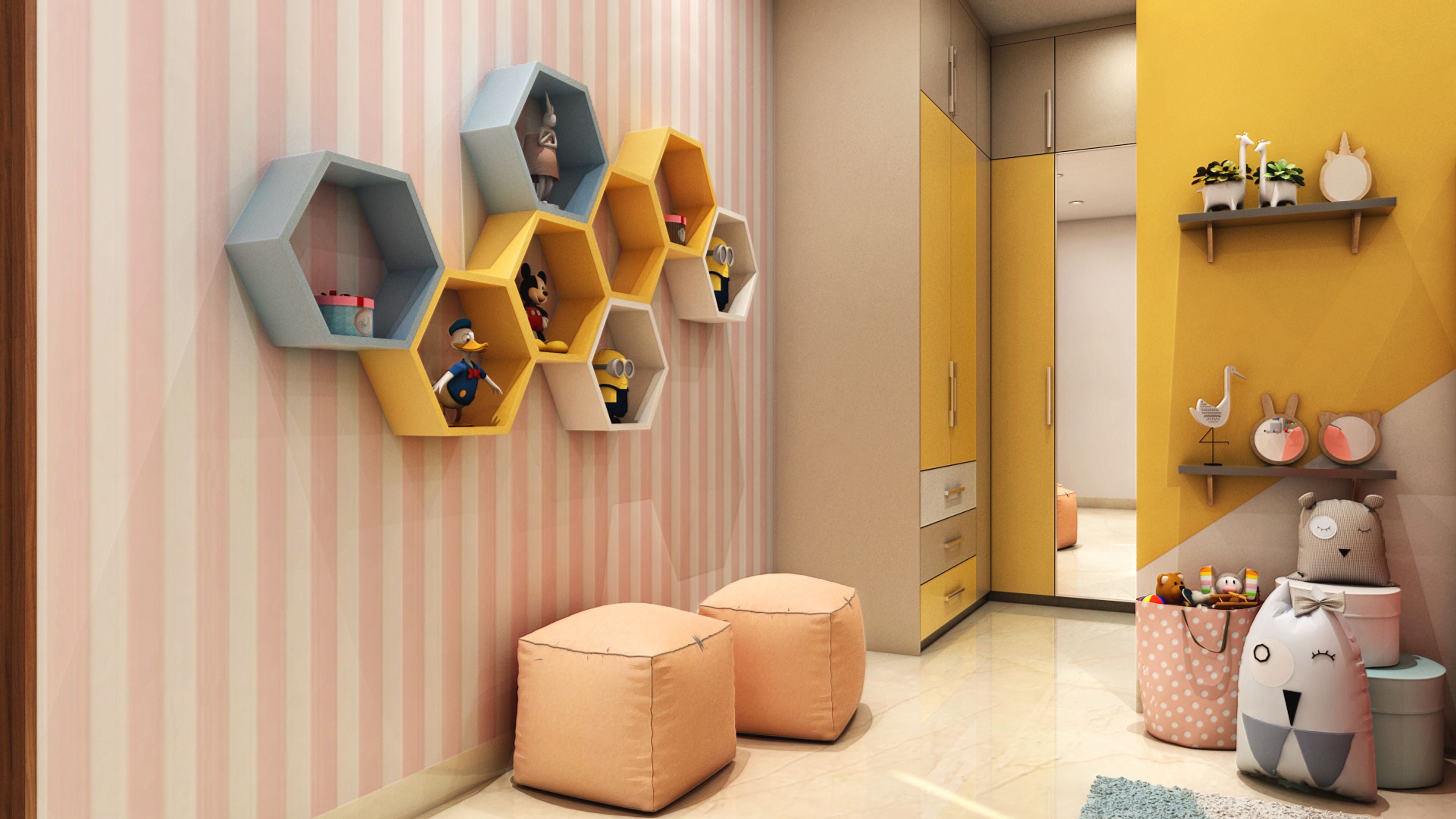 Convenient Traditional Kids’ Bedroom Livspace