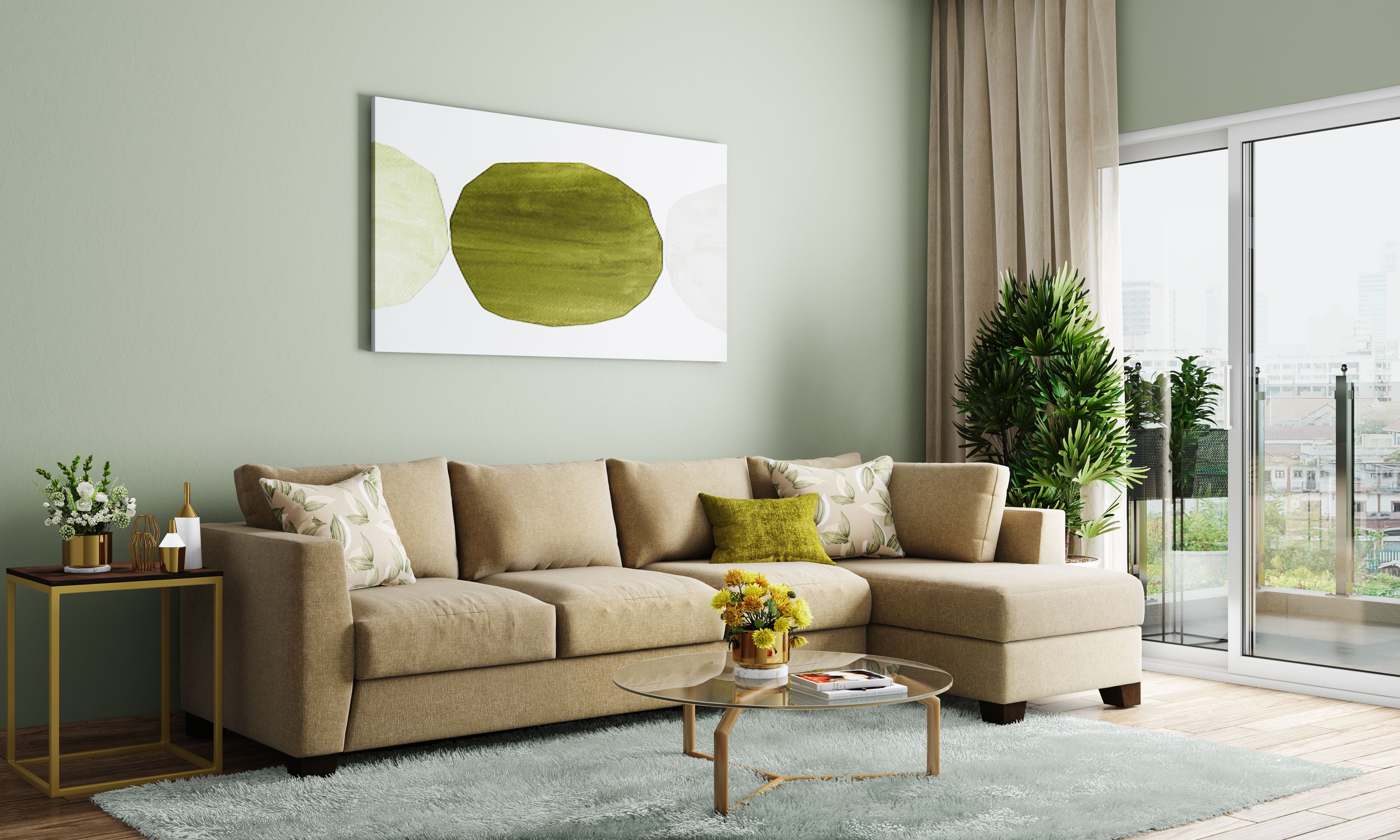 Modern Living Room With Extra Seating For Rental Homes