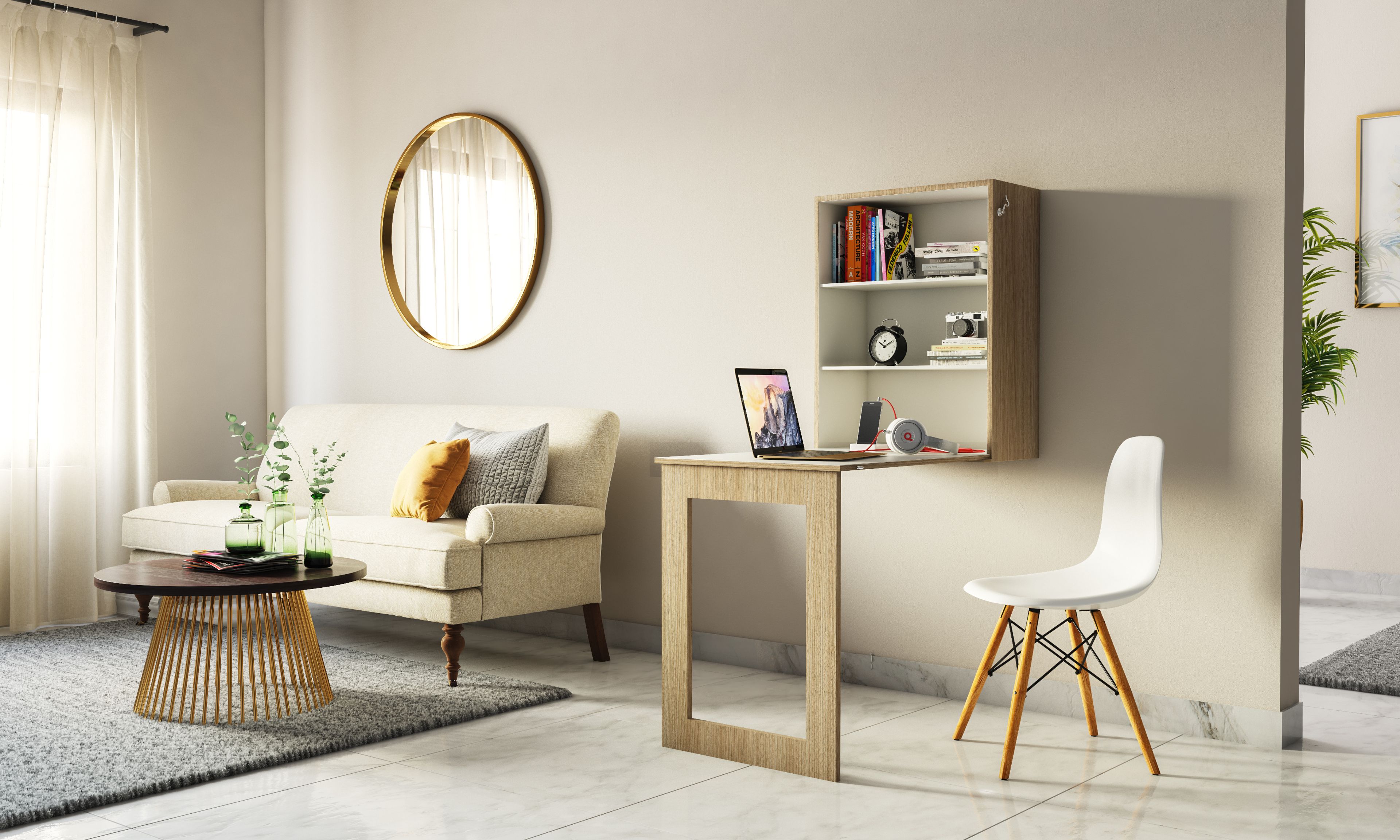 Small Multi-functional Living Room For Rental Homes