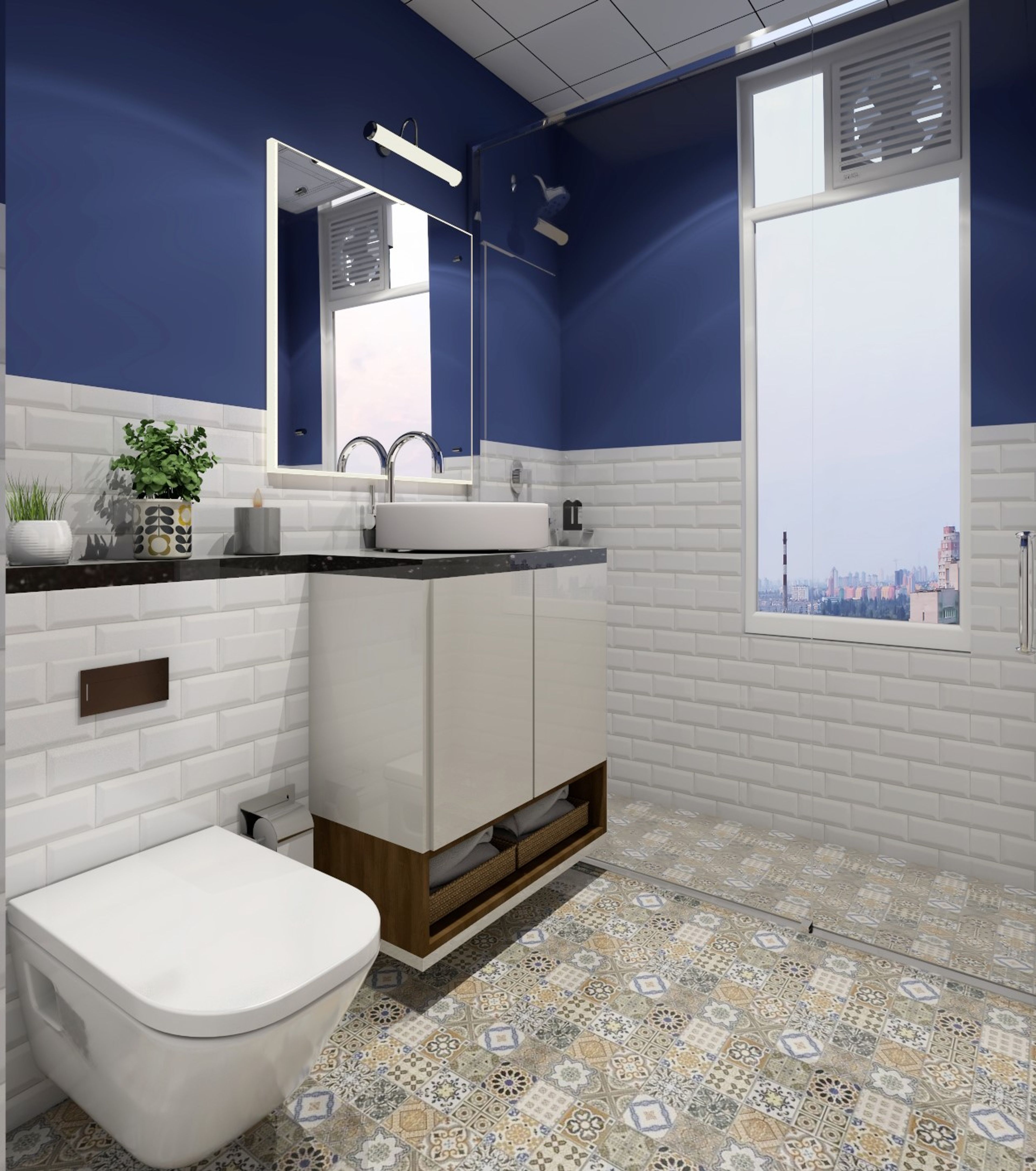 Spacious Classic Bathroom With Minimal Storage
