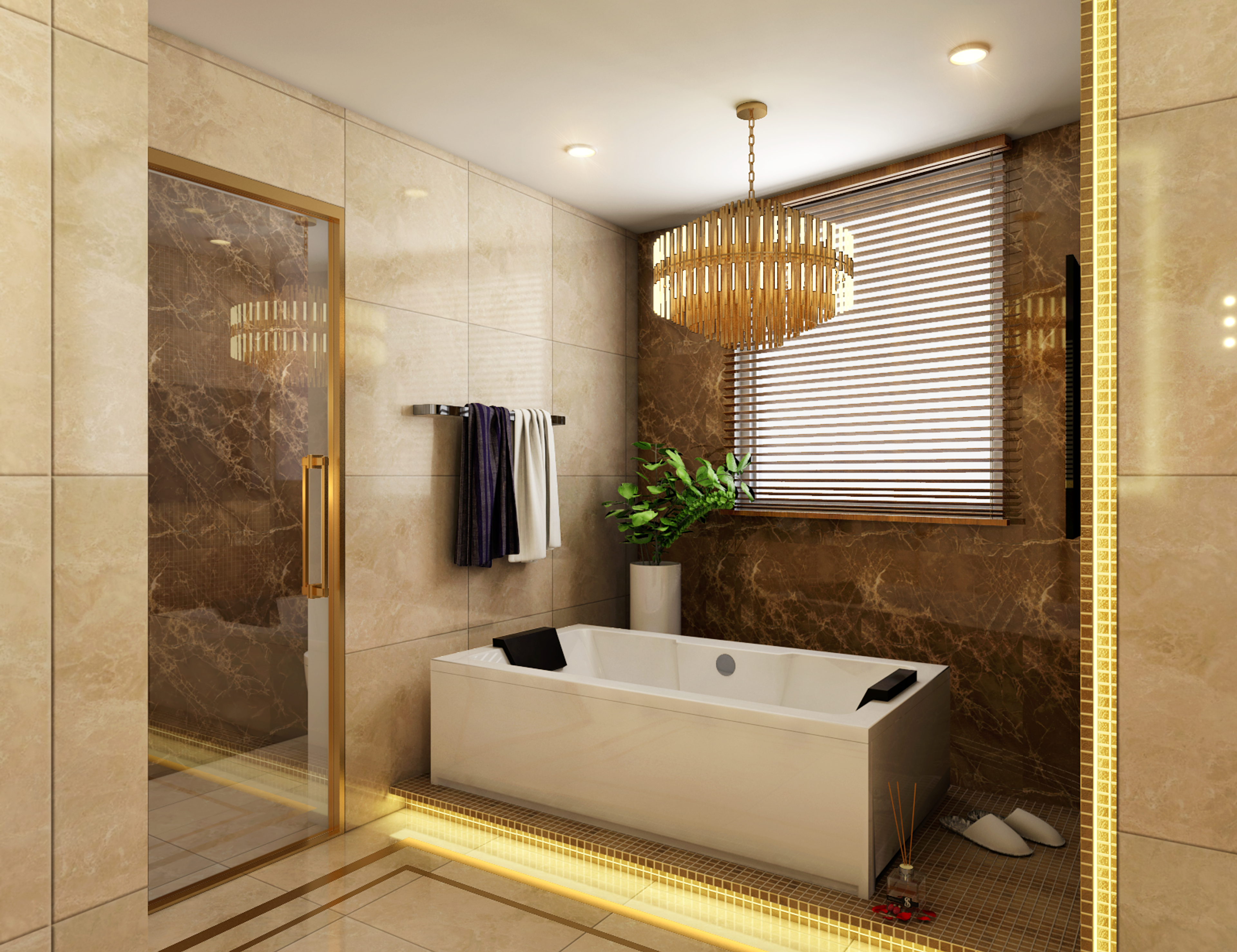 Premium Modern Bathroom With Ample Lighting