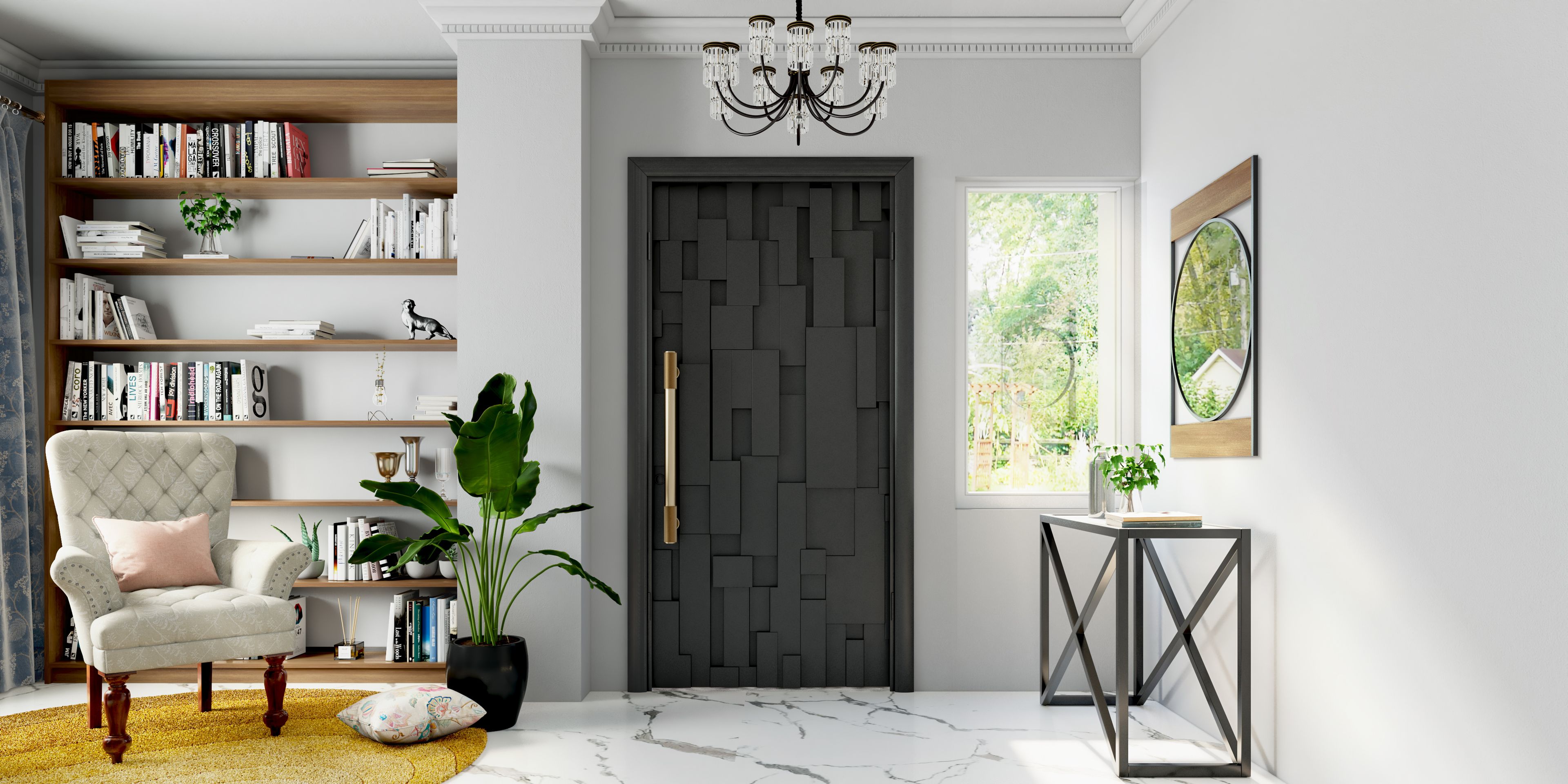 Contemporary Open Foyer Area Design For Rental Homes