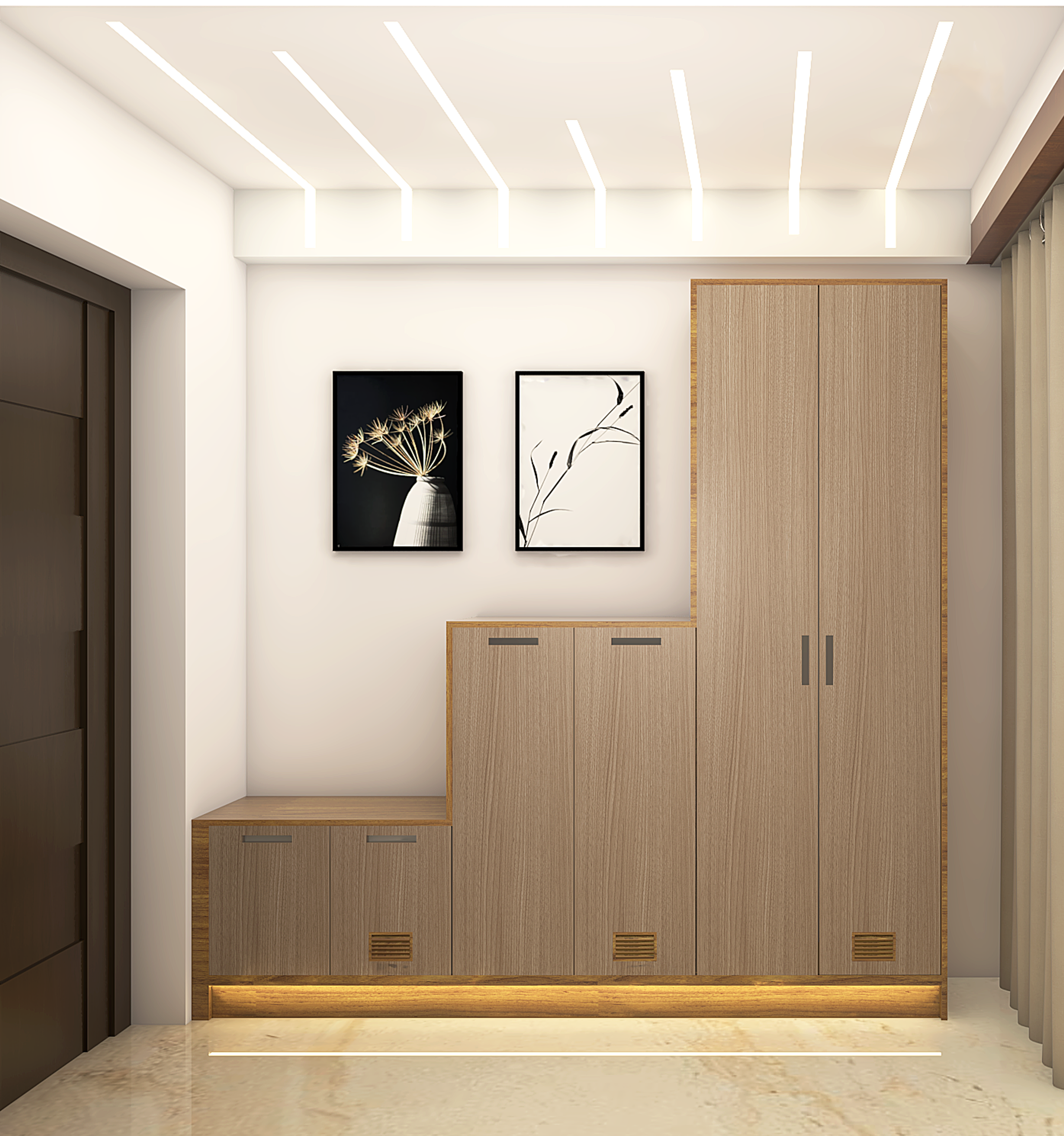 Spacious and Budget-Friendly Foyer Area - Livspace