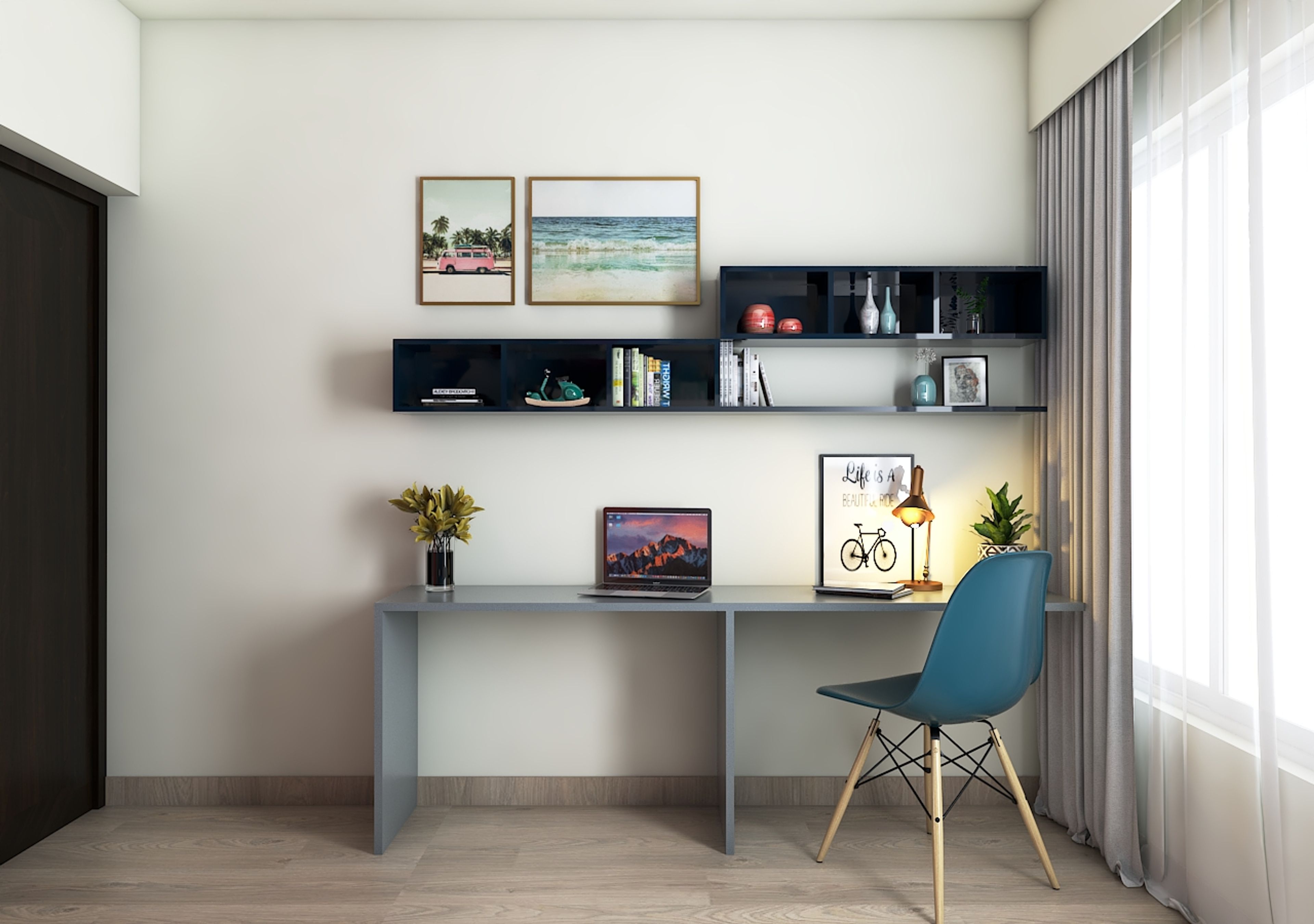 Modern and Spacious Home Office, Study Room Setting