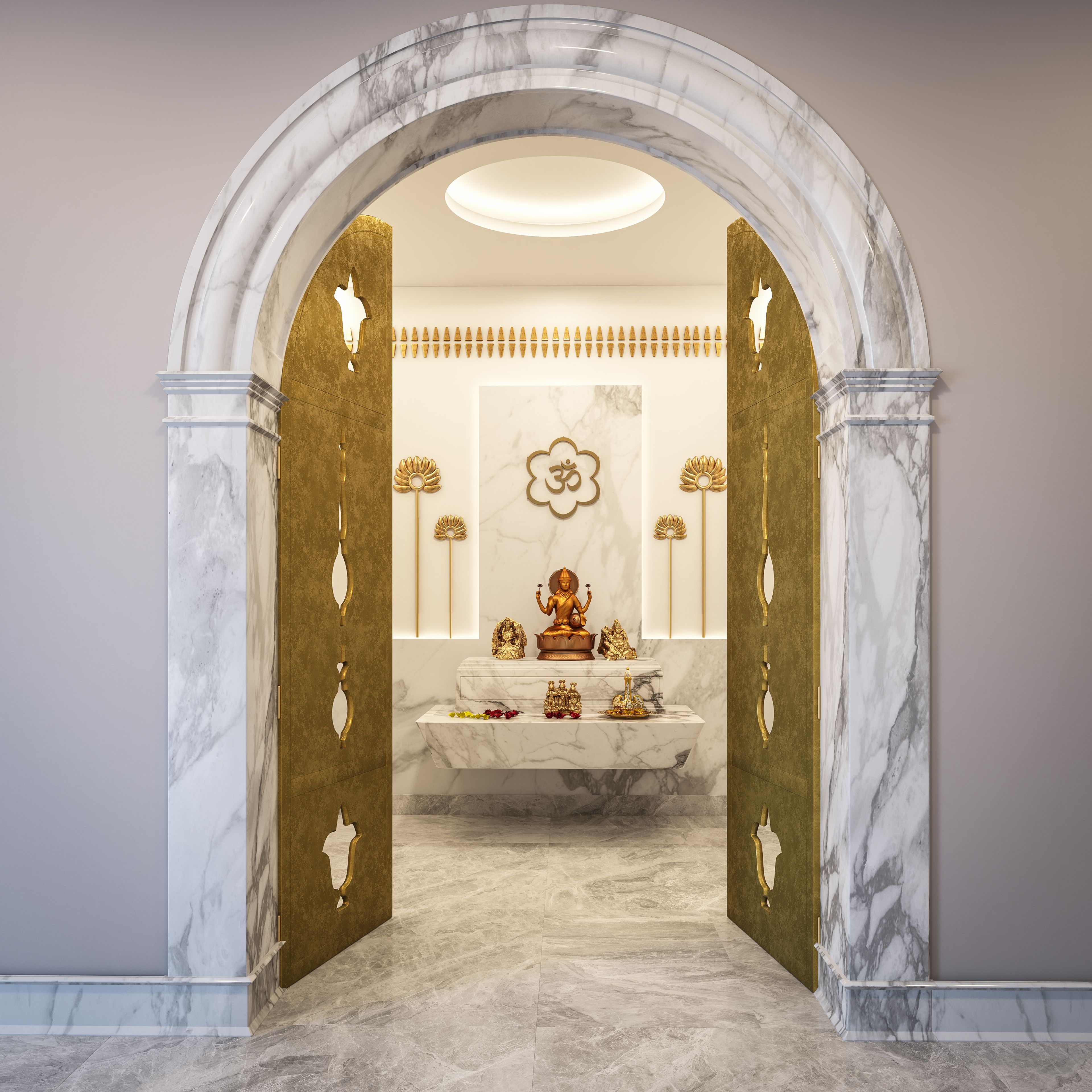 Traditional Spacious Pooja Room