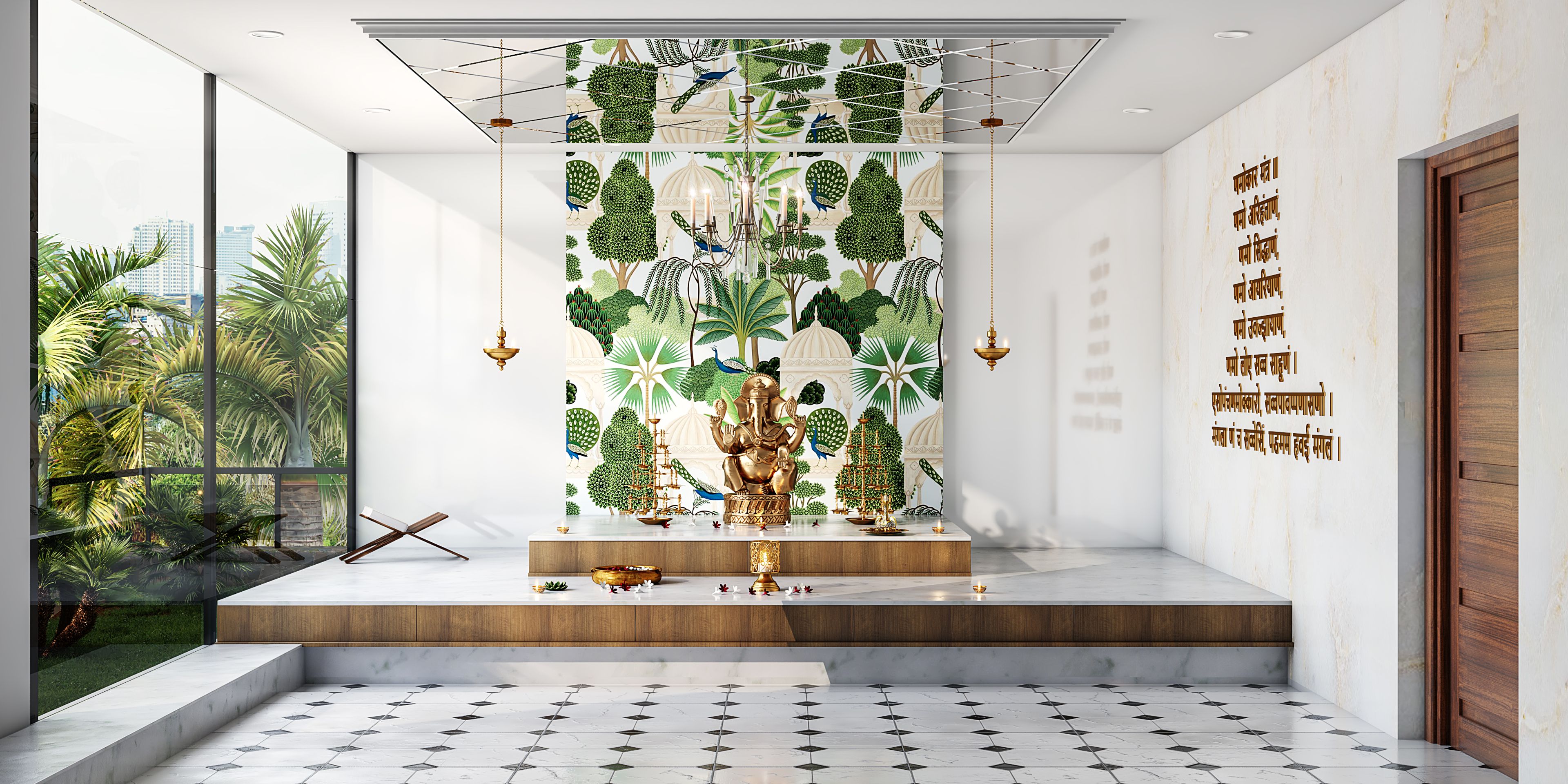 Contemporary Pooja Room