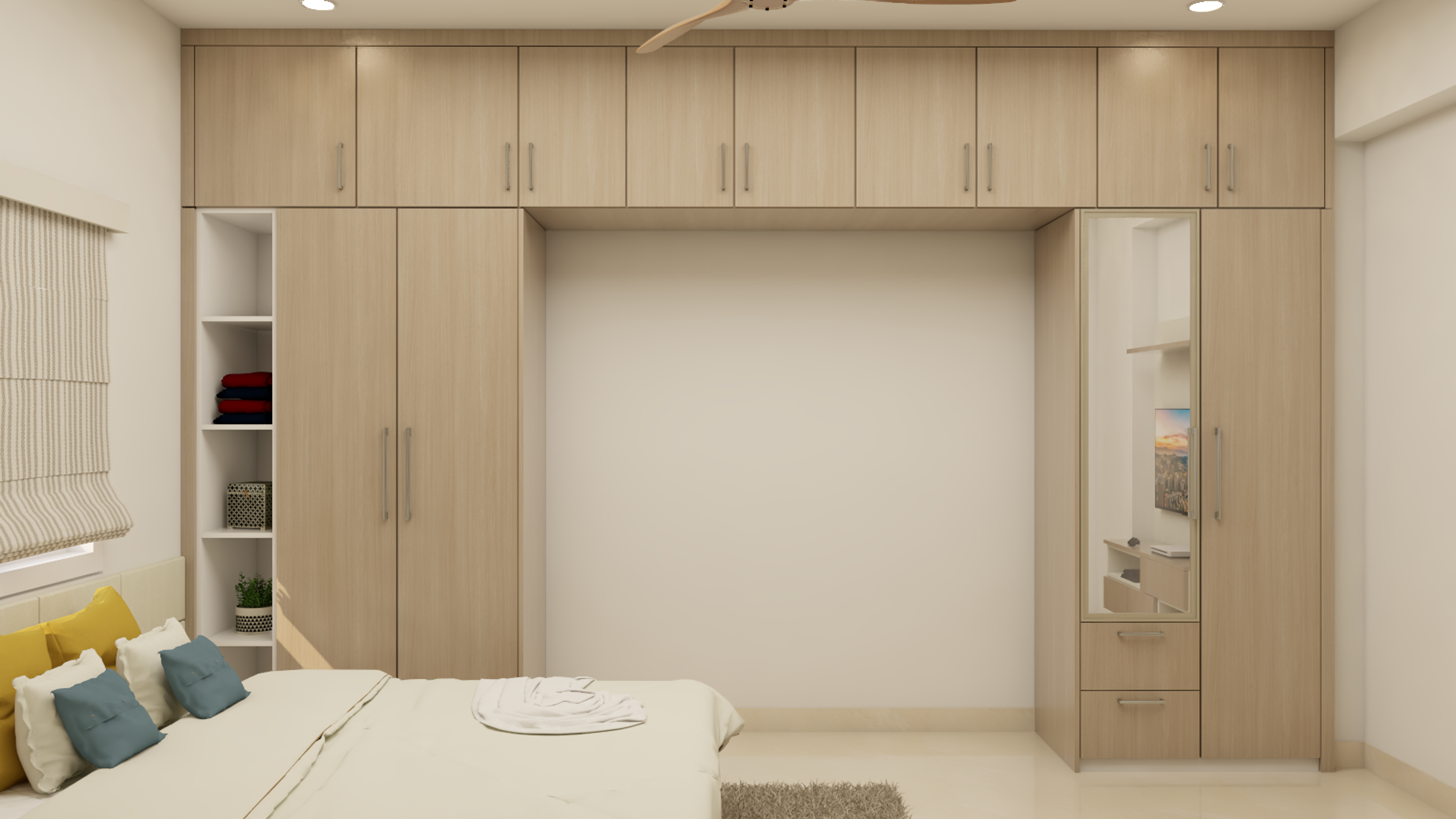 Functional Wardrobe With Open Unit
