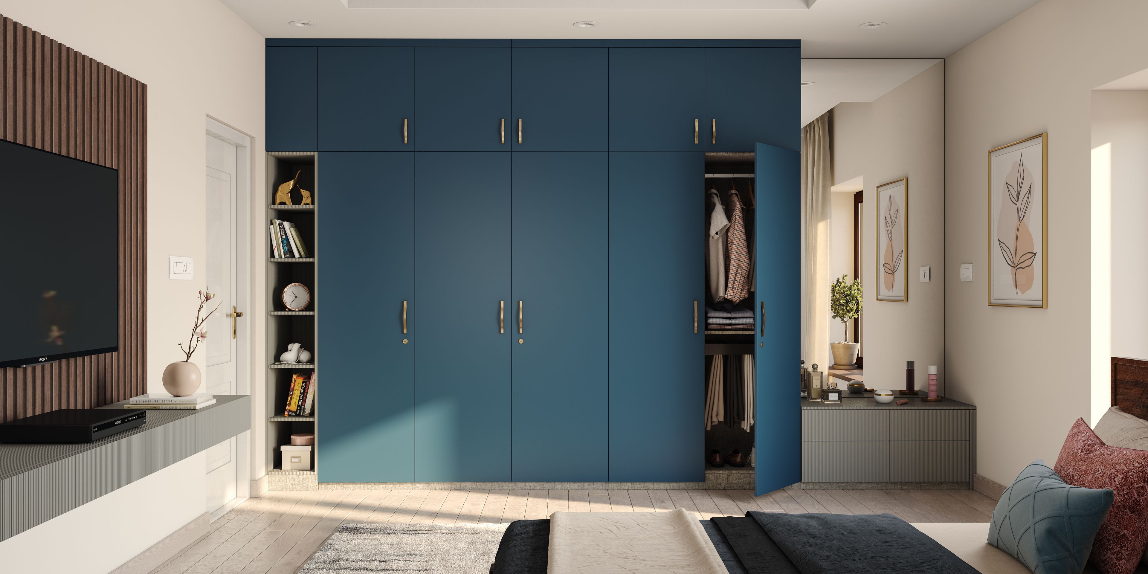 Wardrobe with Efficient Storage Solution