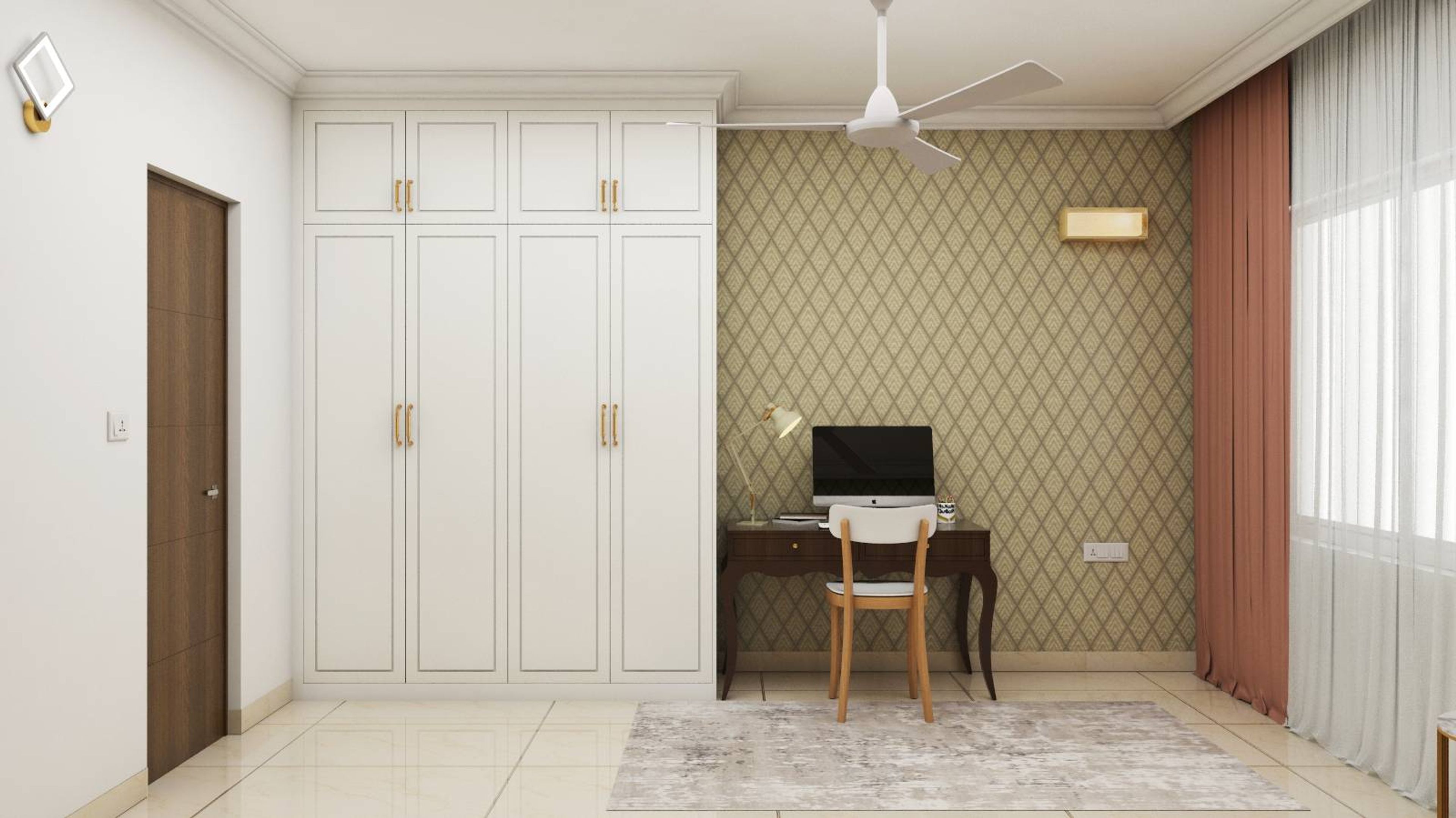 Classic Style Wardrobe With White Tones