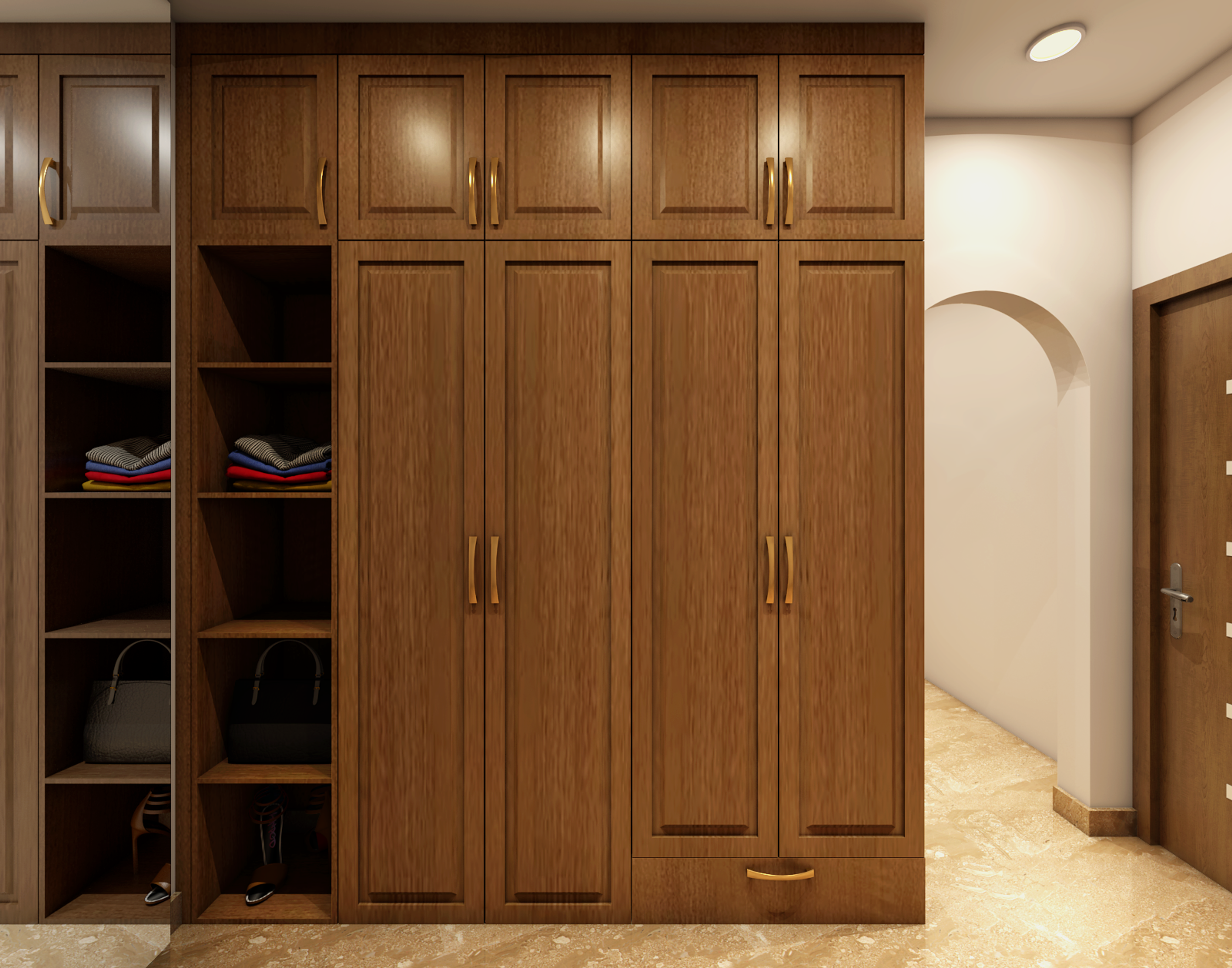 Classic Wardrobe With An Open unit