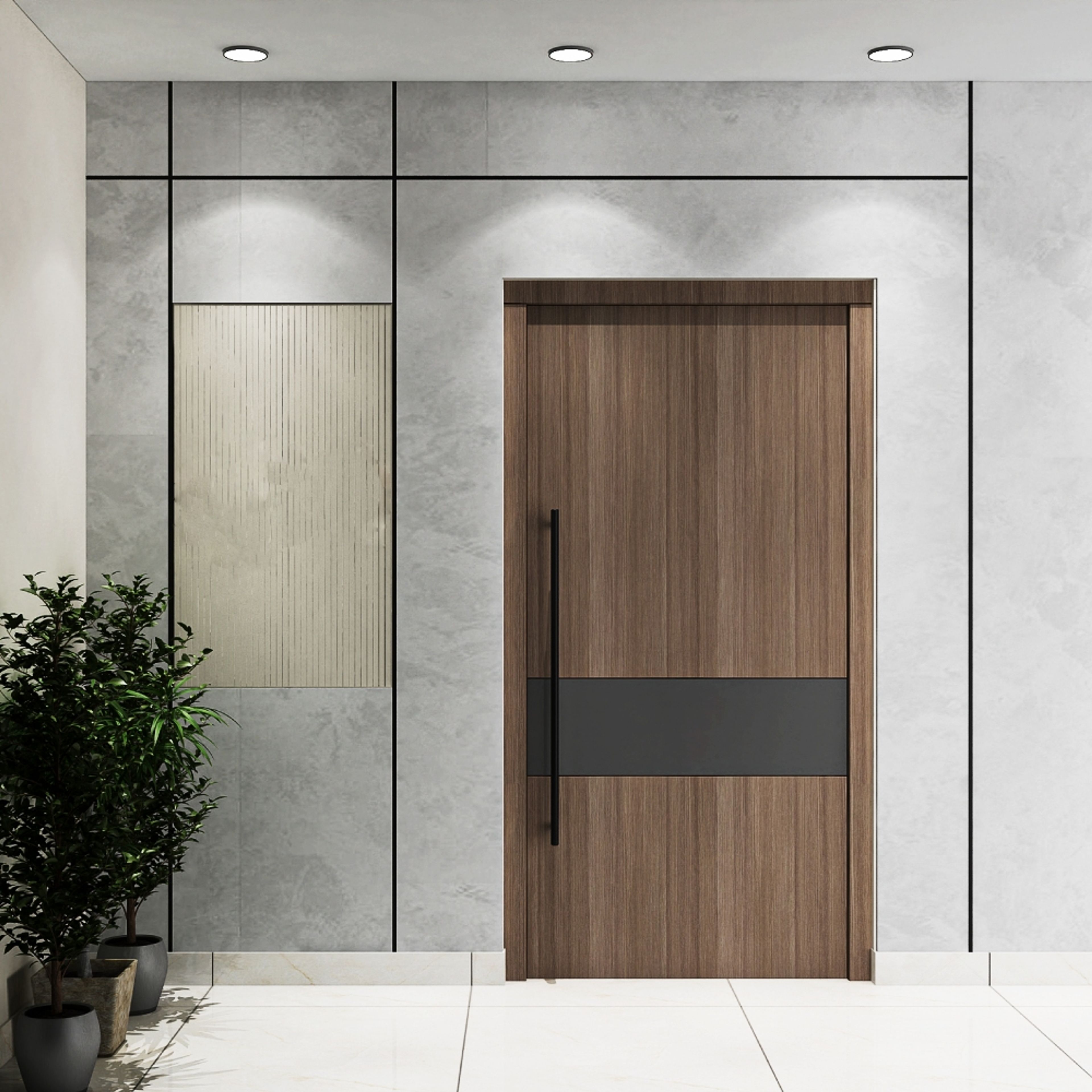 Modern Matte Finish Swing Single Door Design
