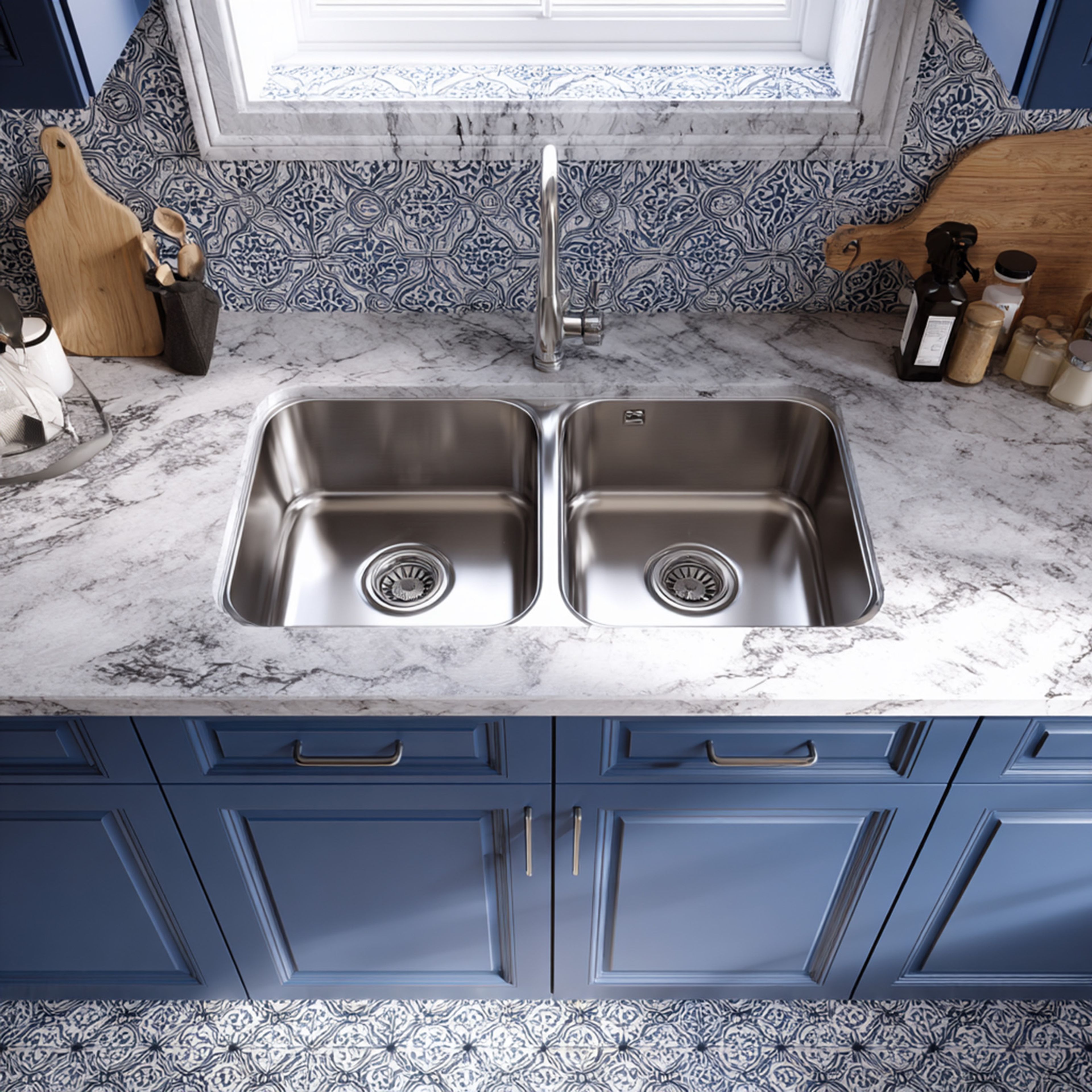 Double Bowl Stainless Steel Undermount Sink Design for Modern Kitchens