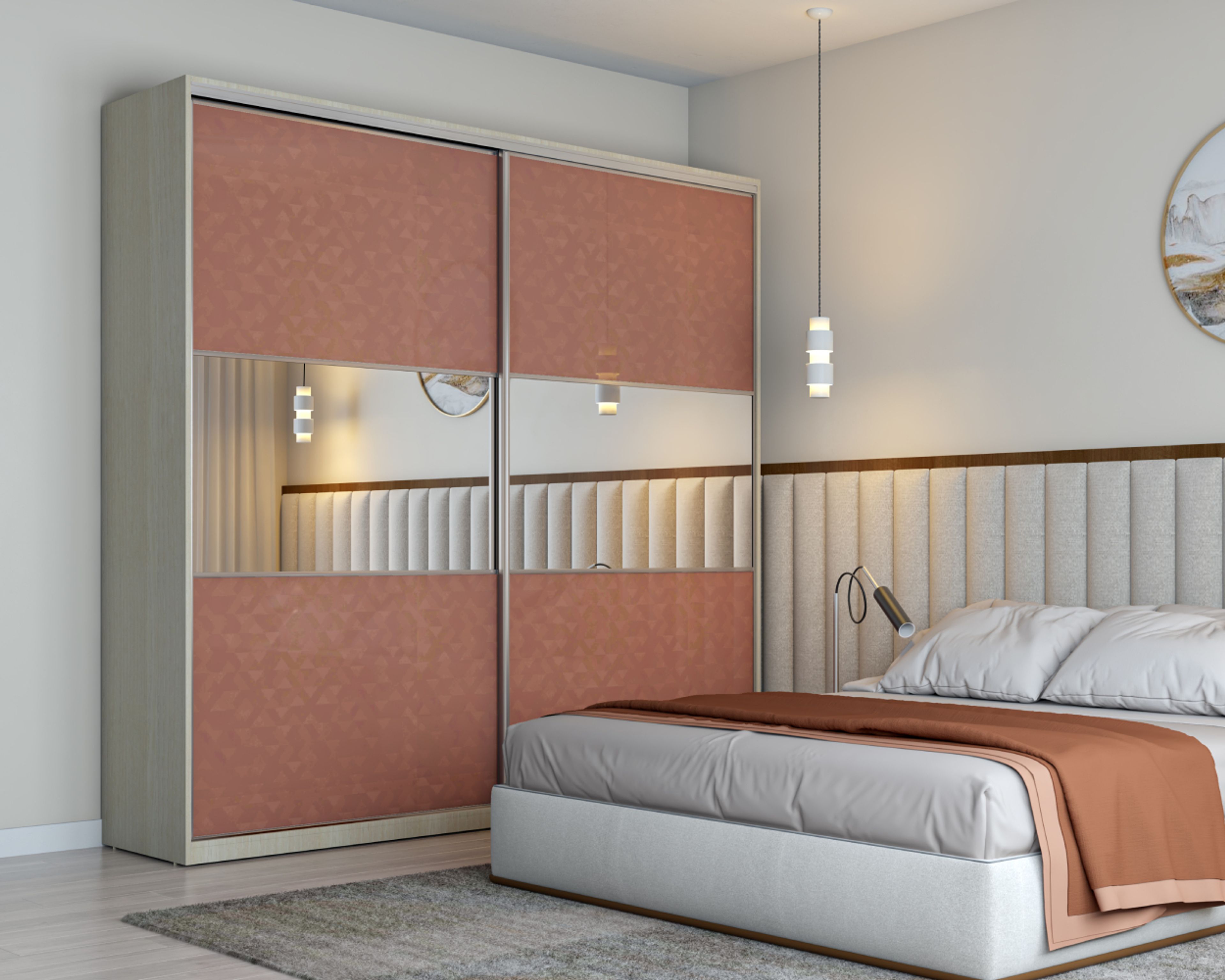 2-Door Sliding Door Wardrobe Design