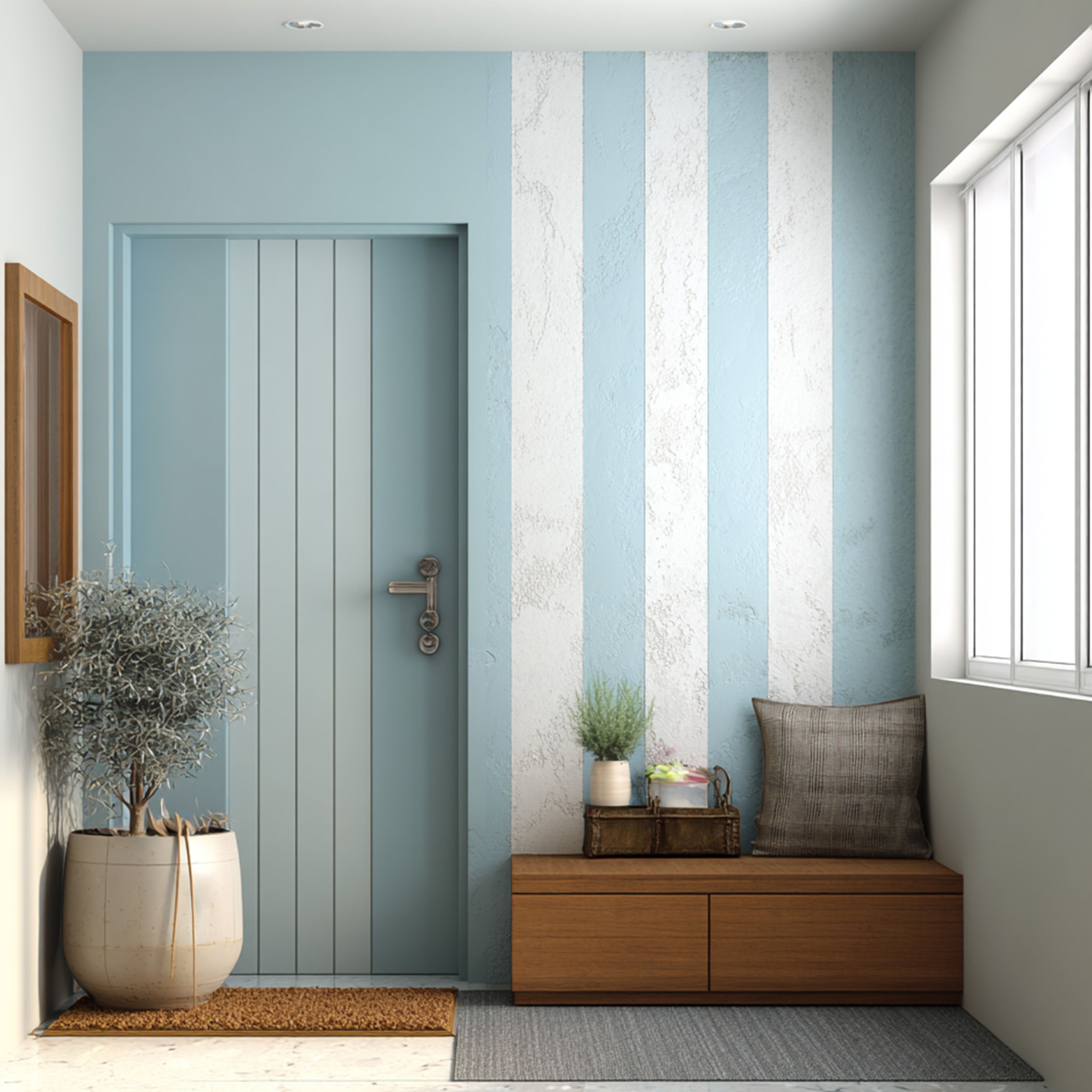 Entrance Door Design With Matte Swing Finish