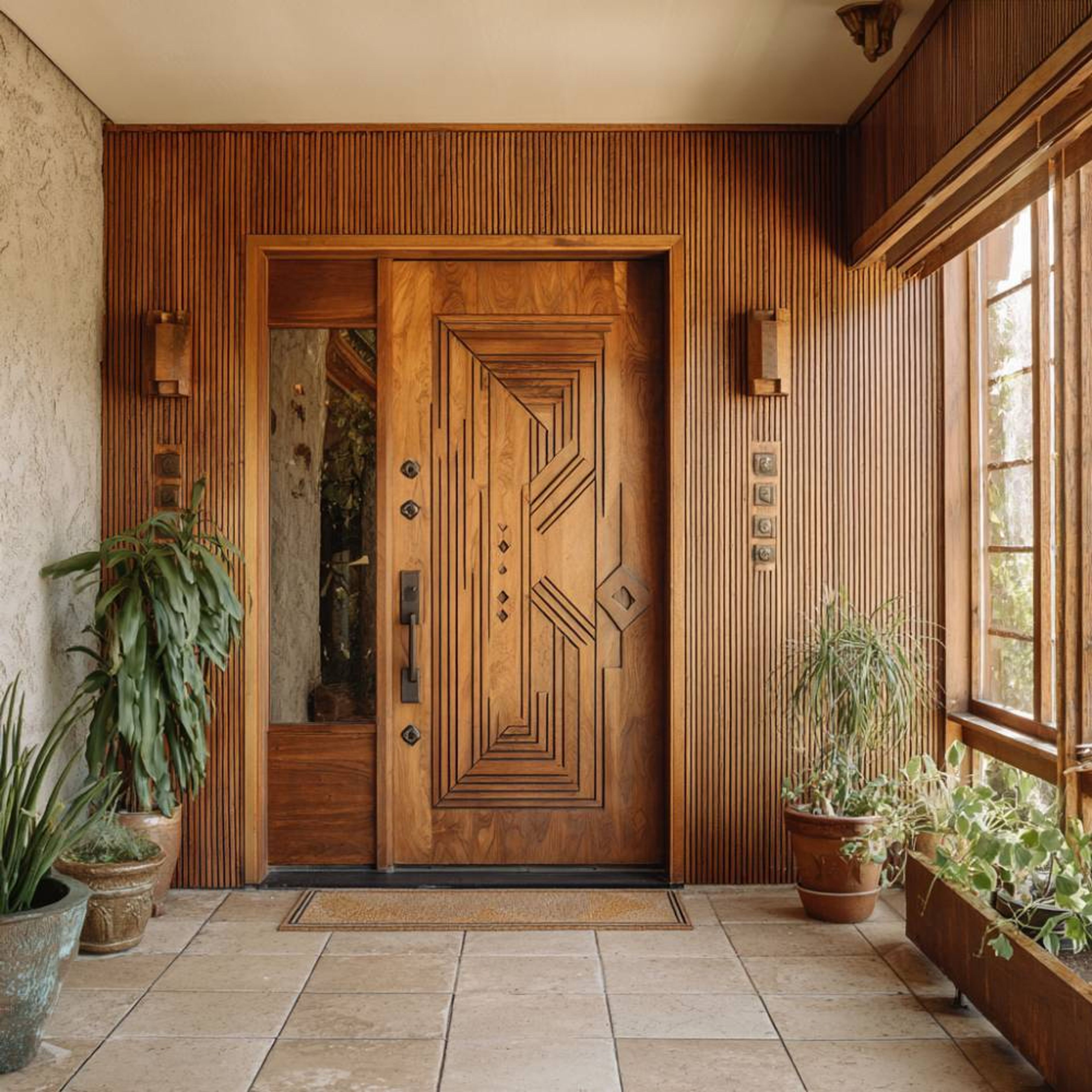 Classic Swing Single Main Entrance Door Design with Matte Finish