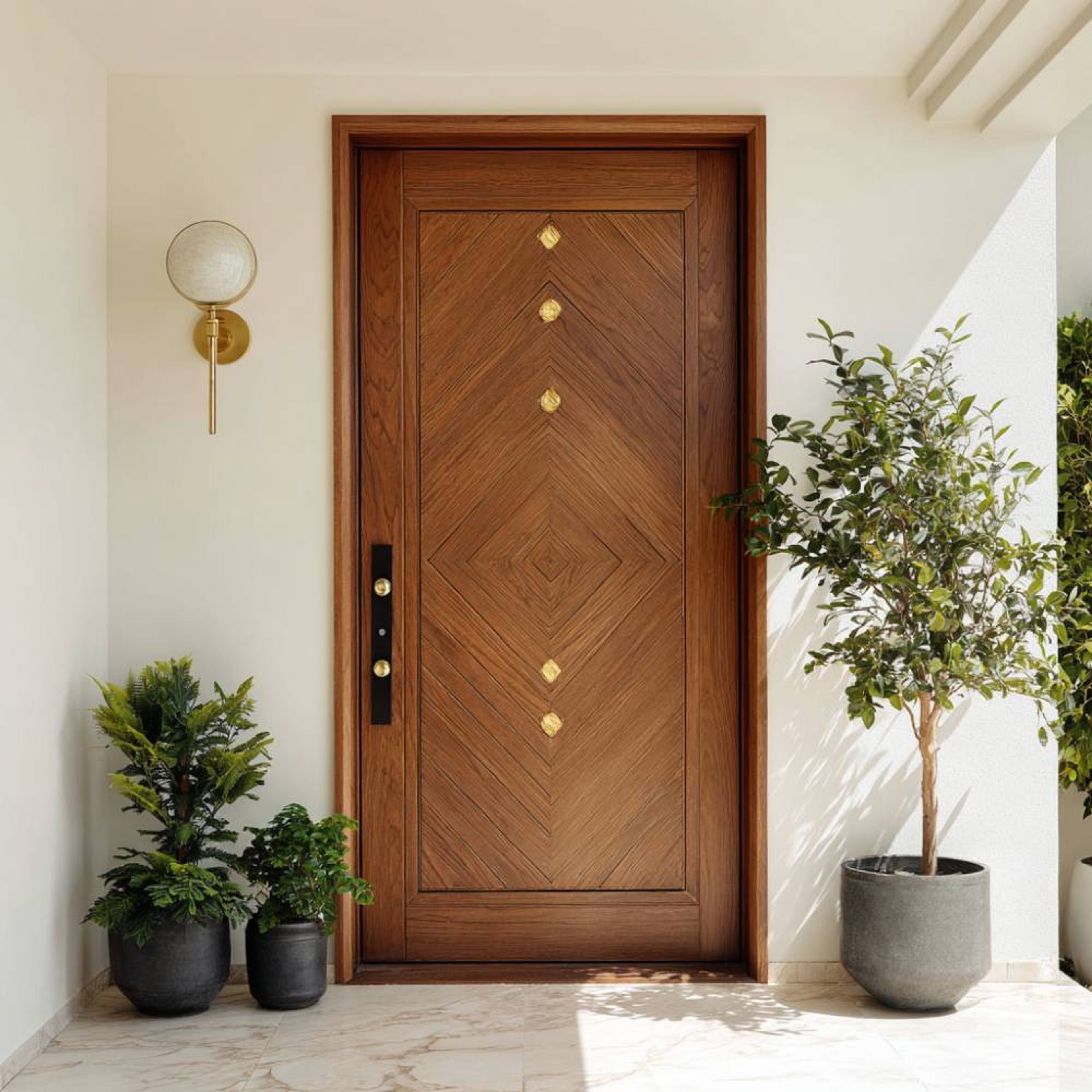 Contemporary Swing Single Door Design for Bedrooms