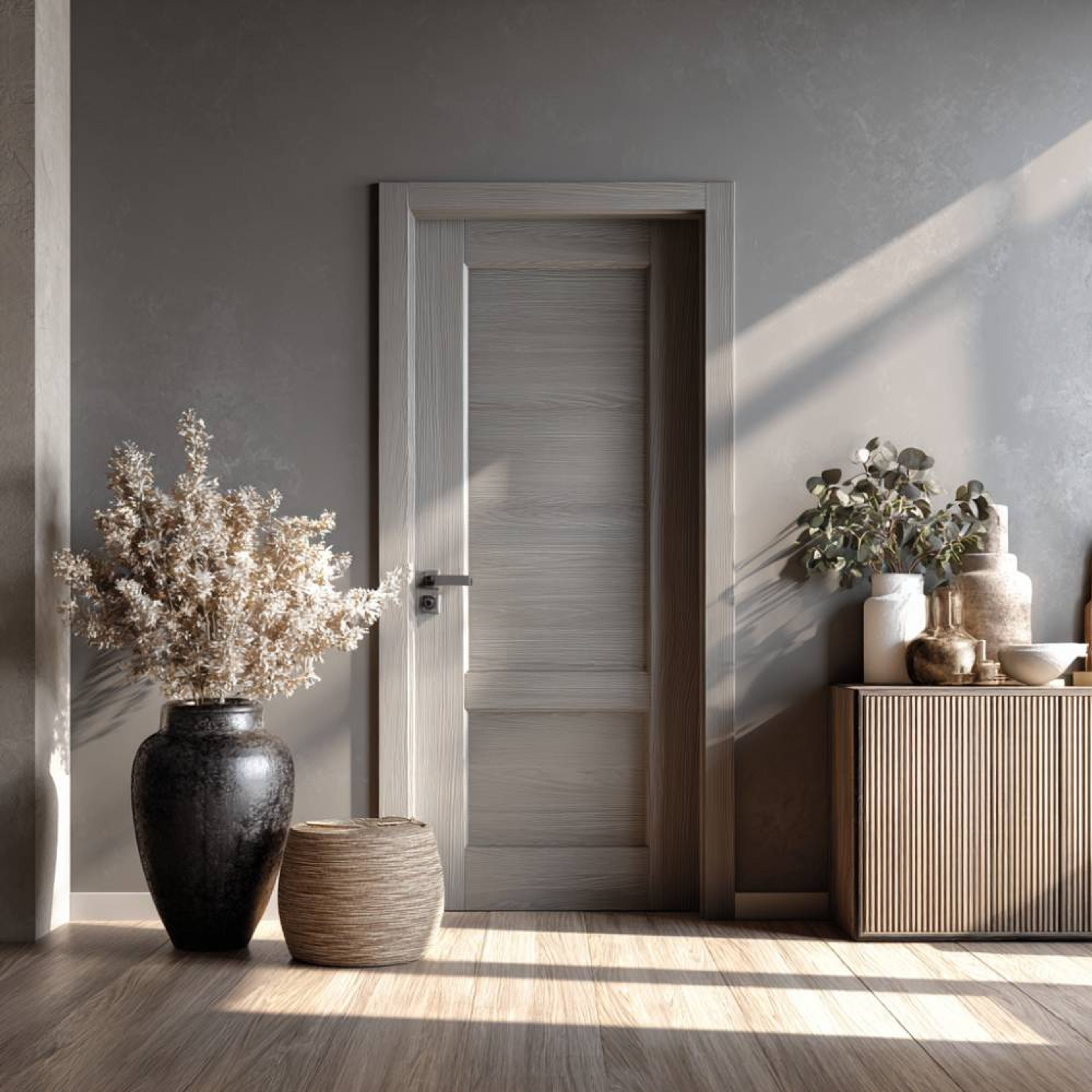 Modern Single Swing Door Design in Matte Finish for Bedrooms | Livspace