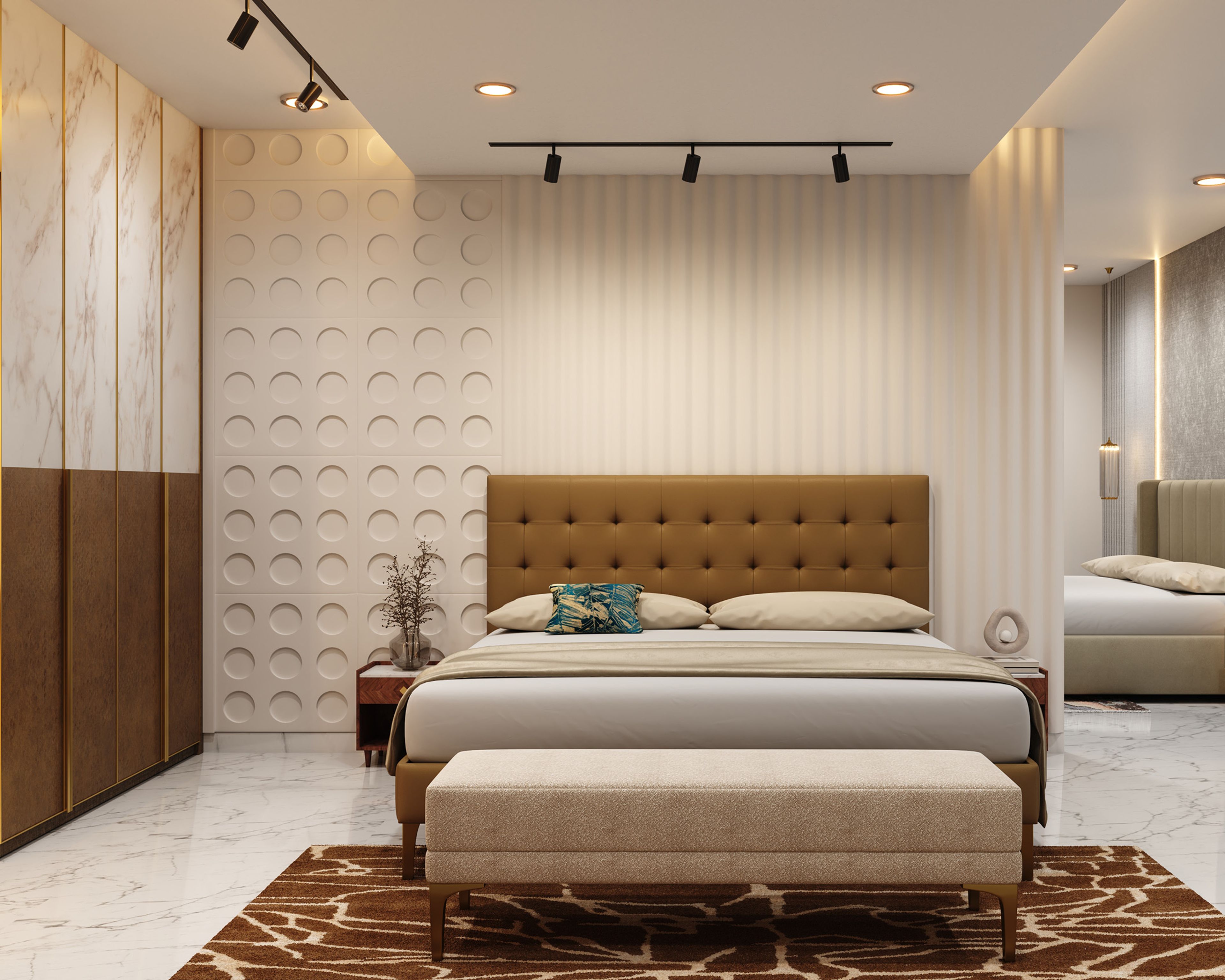 Rectangle Single Layered False Ceiling Design with Gypsum Board and Paint Finish