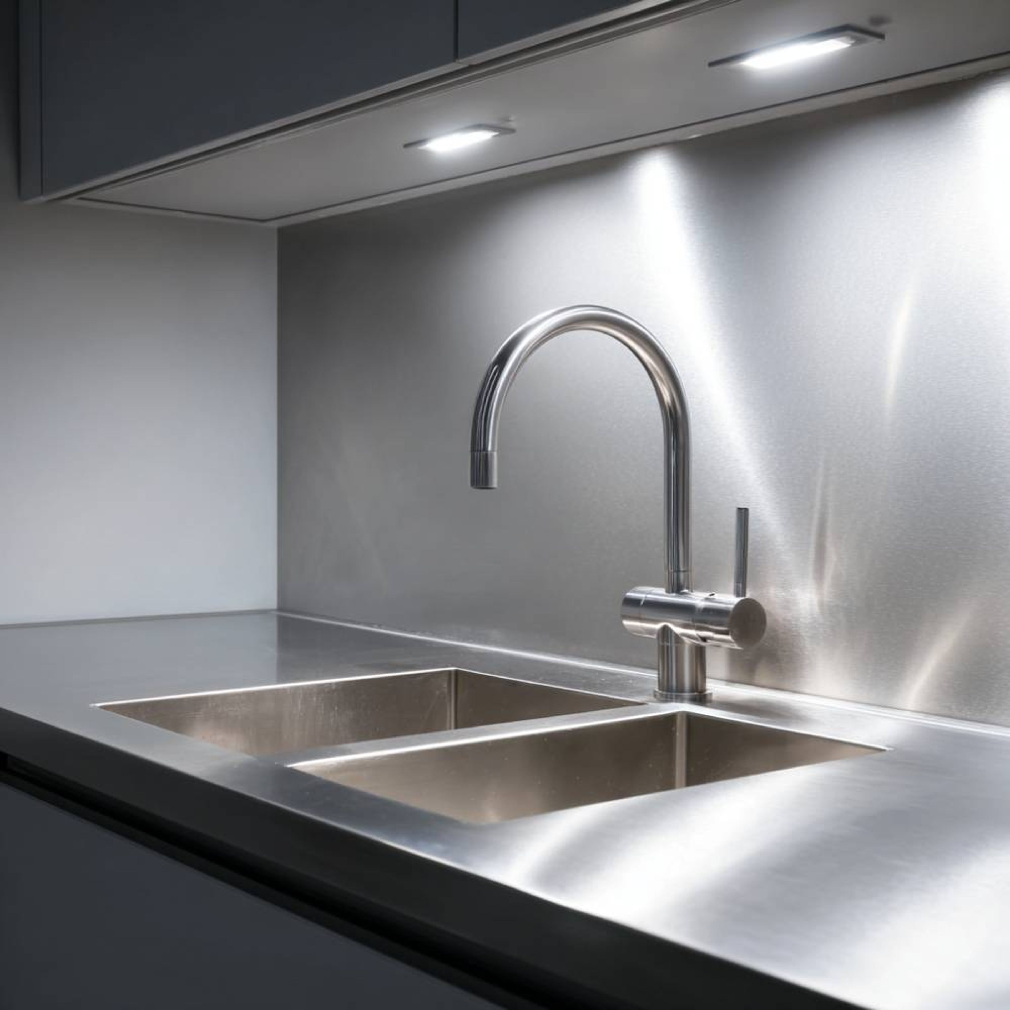 Kitchen Sink Design Featuring Stainless Steel Double Basin