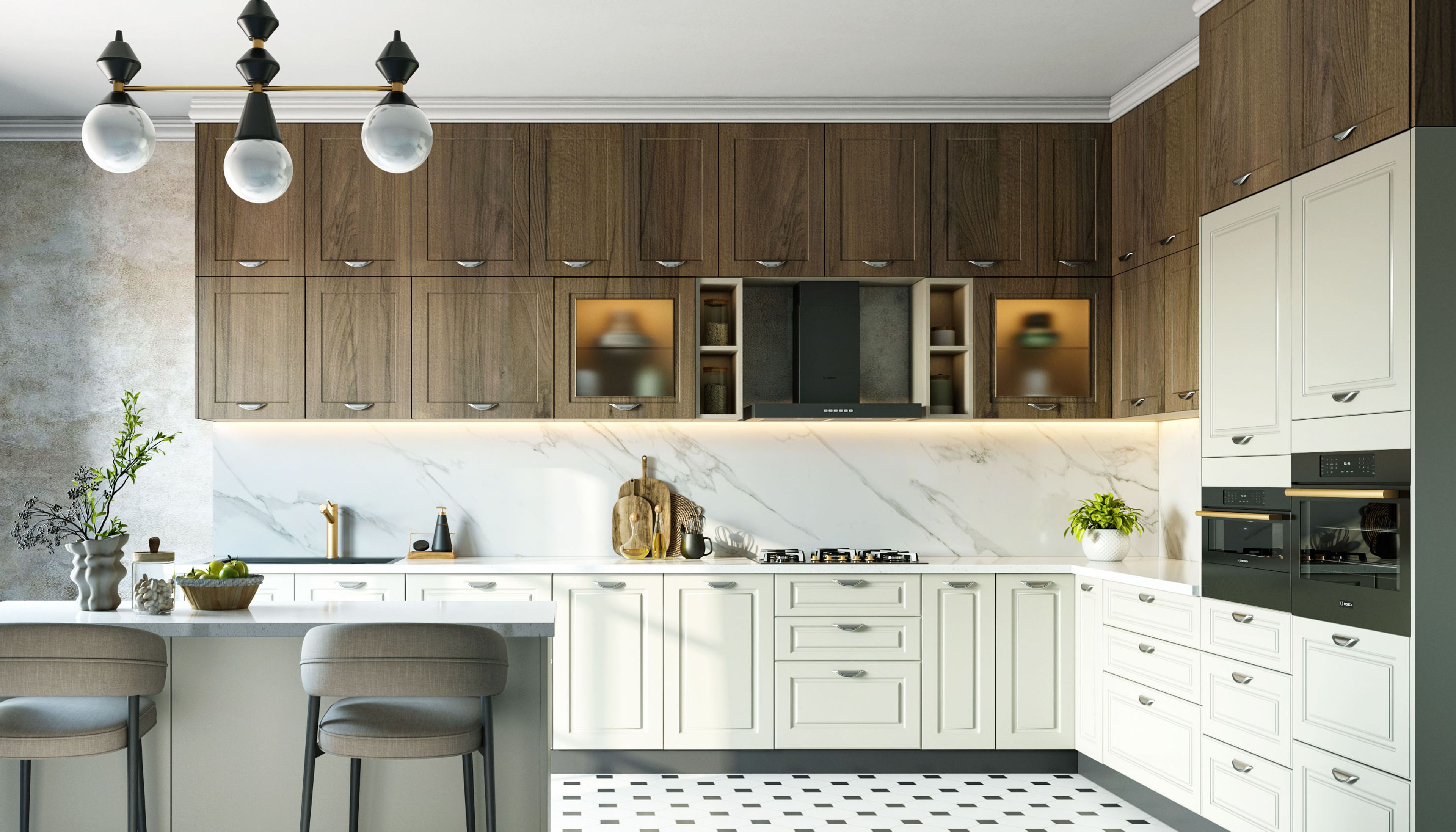 Marble-Look Tile Design For Luxurious Bathroom And Kitchen Walls