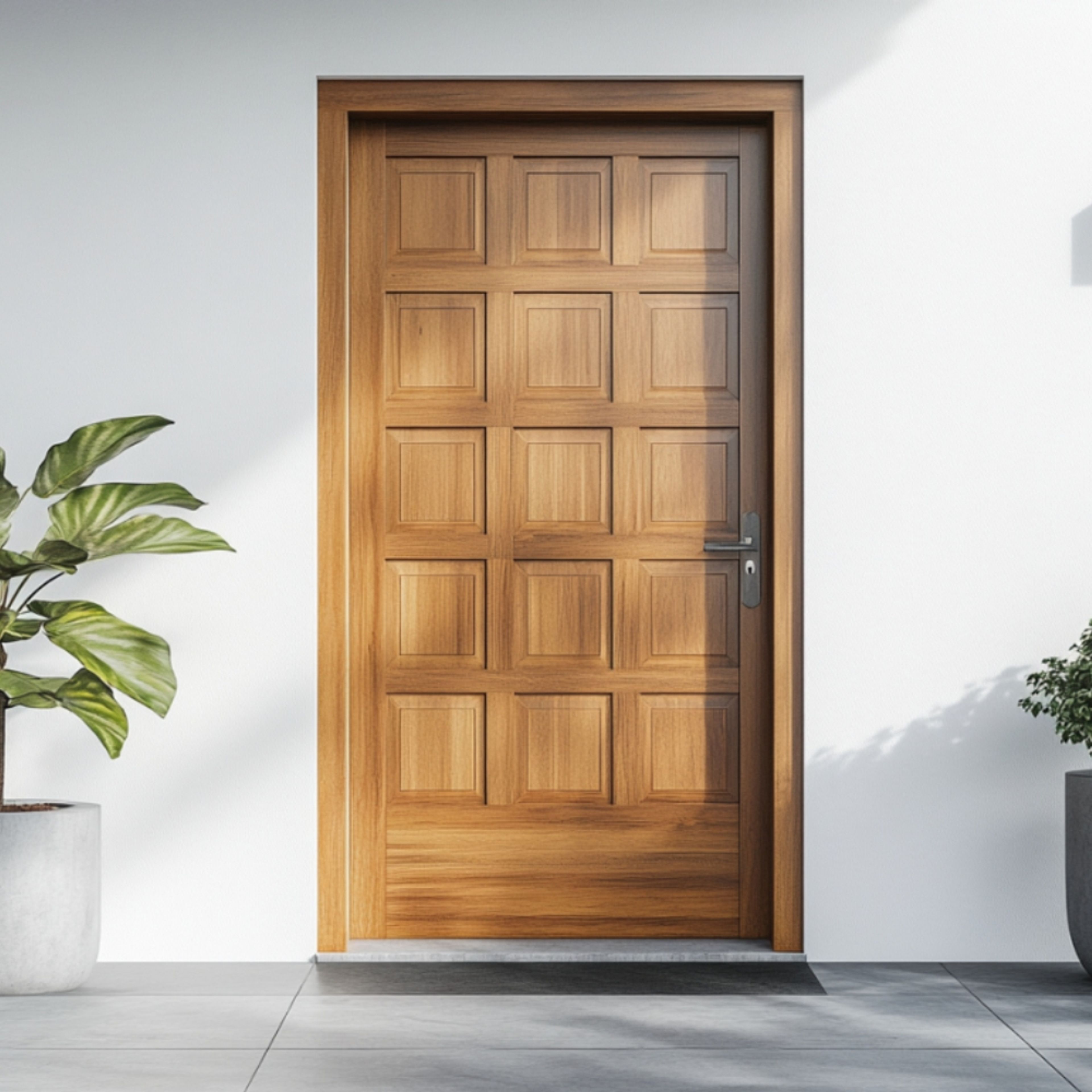 Mid-Century Modern Matte Swing Single Door Design