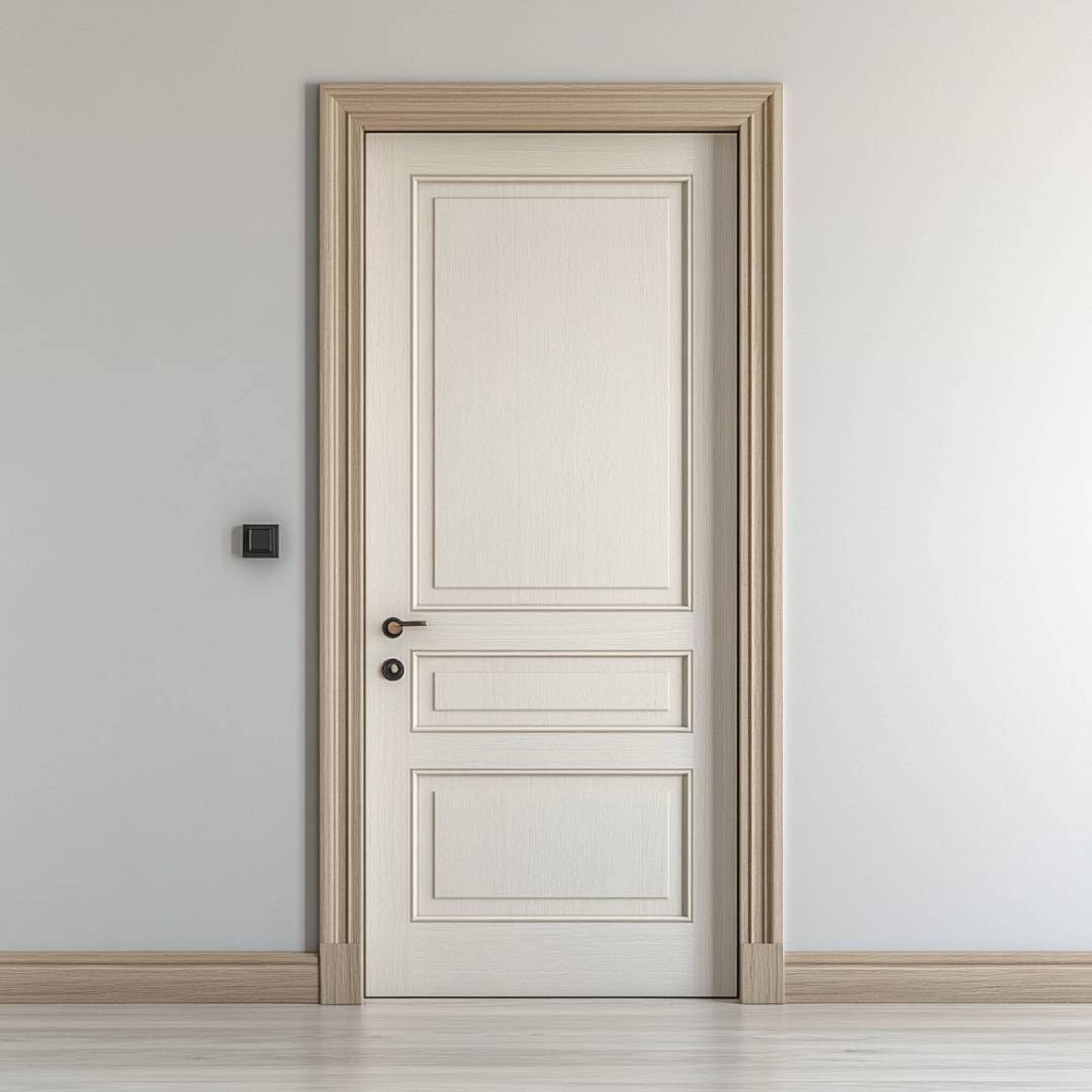 Classic Wooden Swing Single Door Design with Matte Finish