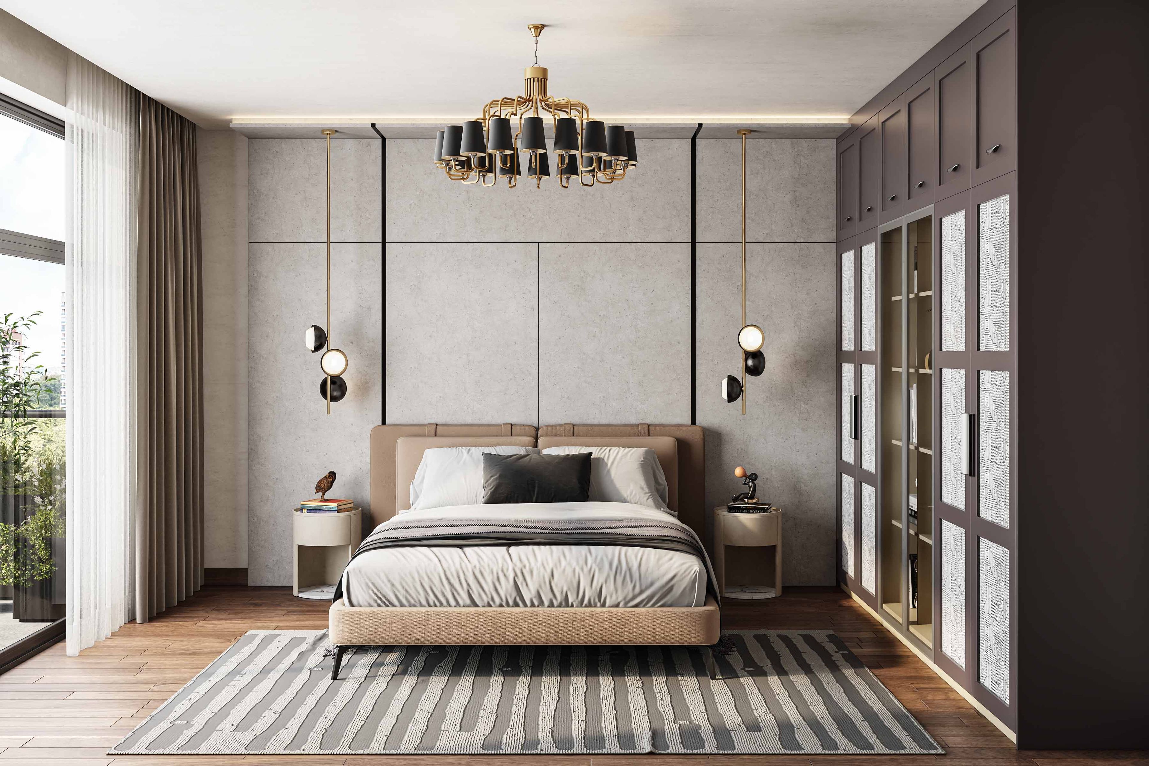 Single-Layered Contemporary Gypsum False Ceiling Design with Linear Drop