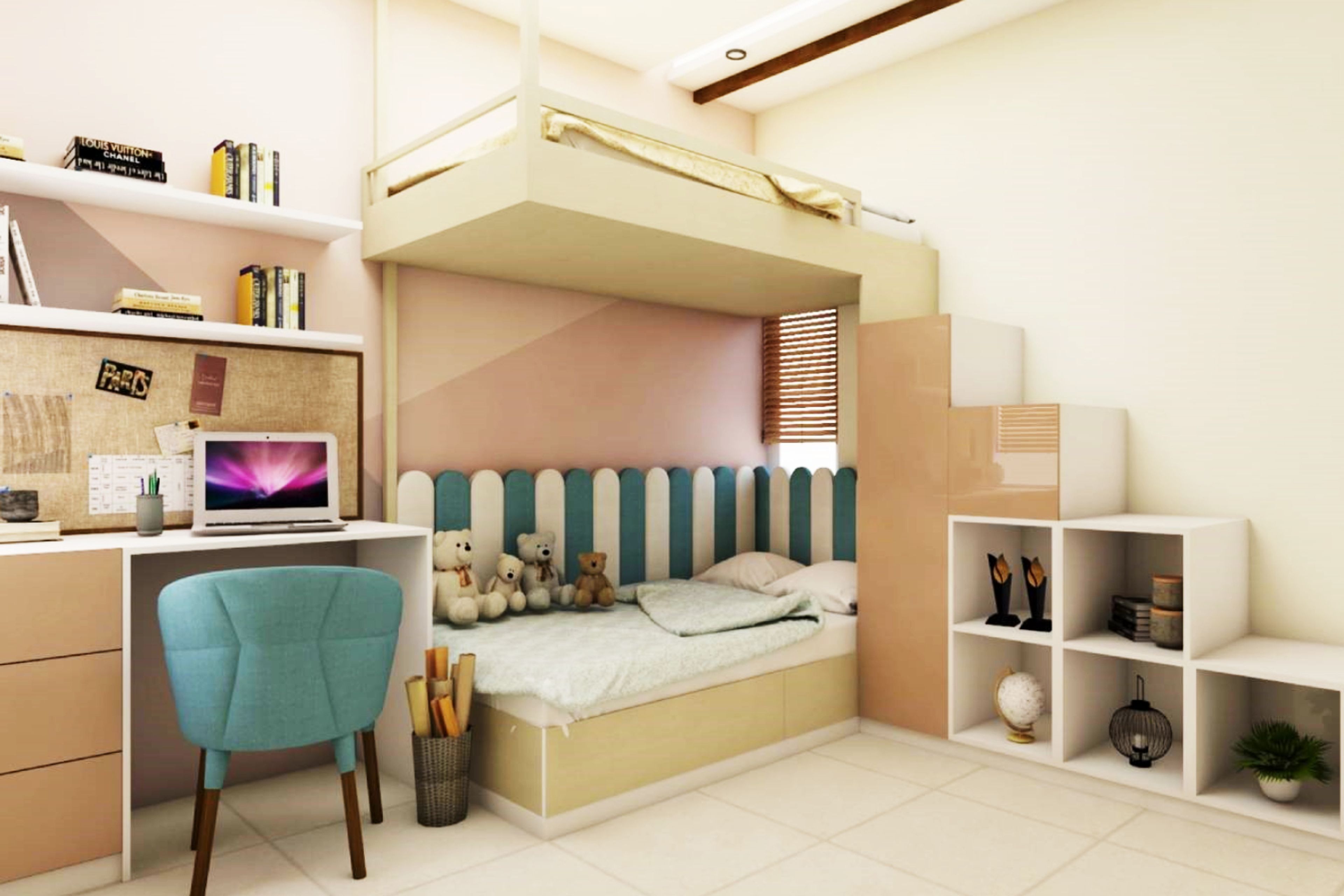 Bunk Bed with Storage Stairs, Under-Bed Drawers and Shelves