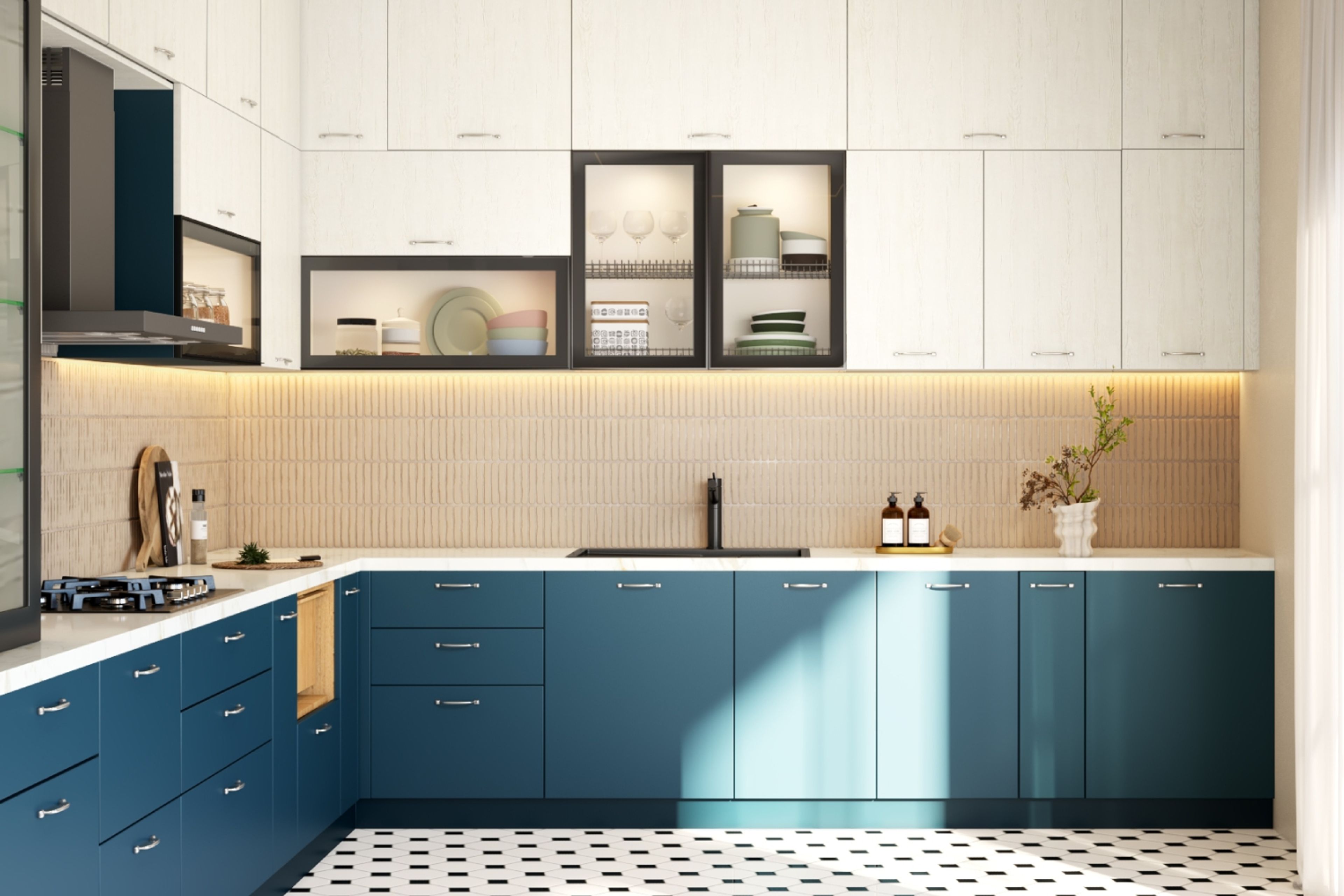 Water-Resistant Peach Porcelain Tiles Design with a Matte Finish