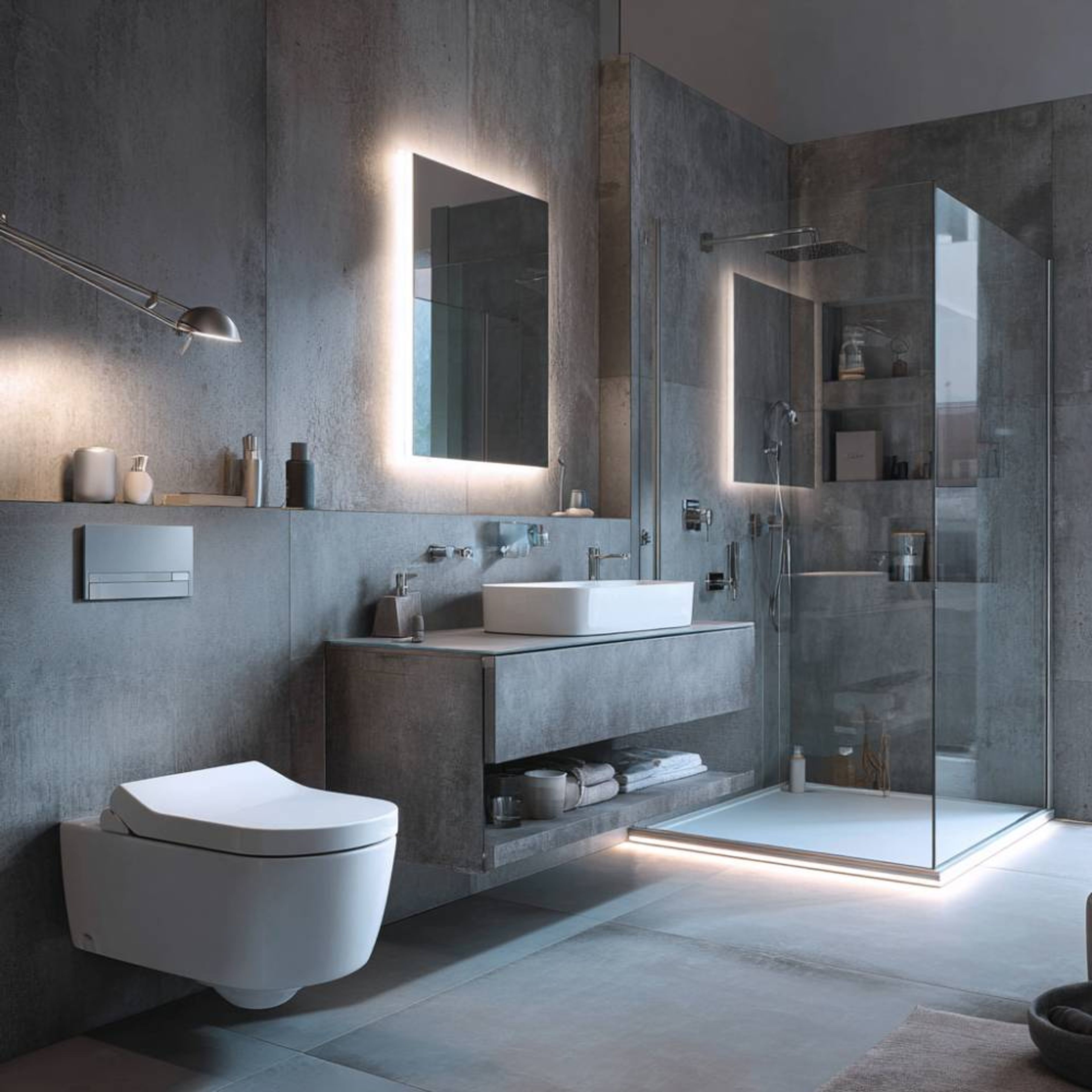 Grey Flooring Design with Scratch-Resistant Square Tiles