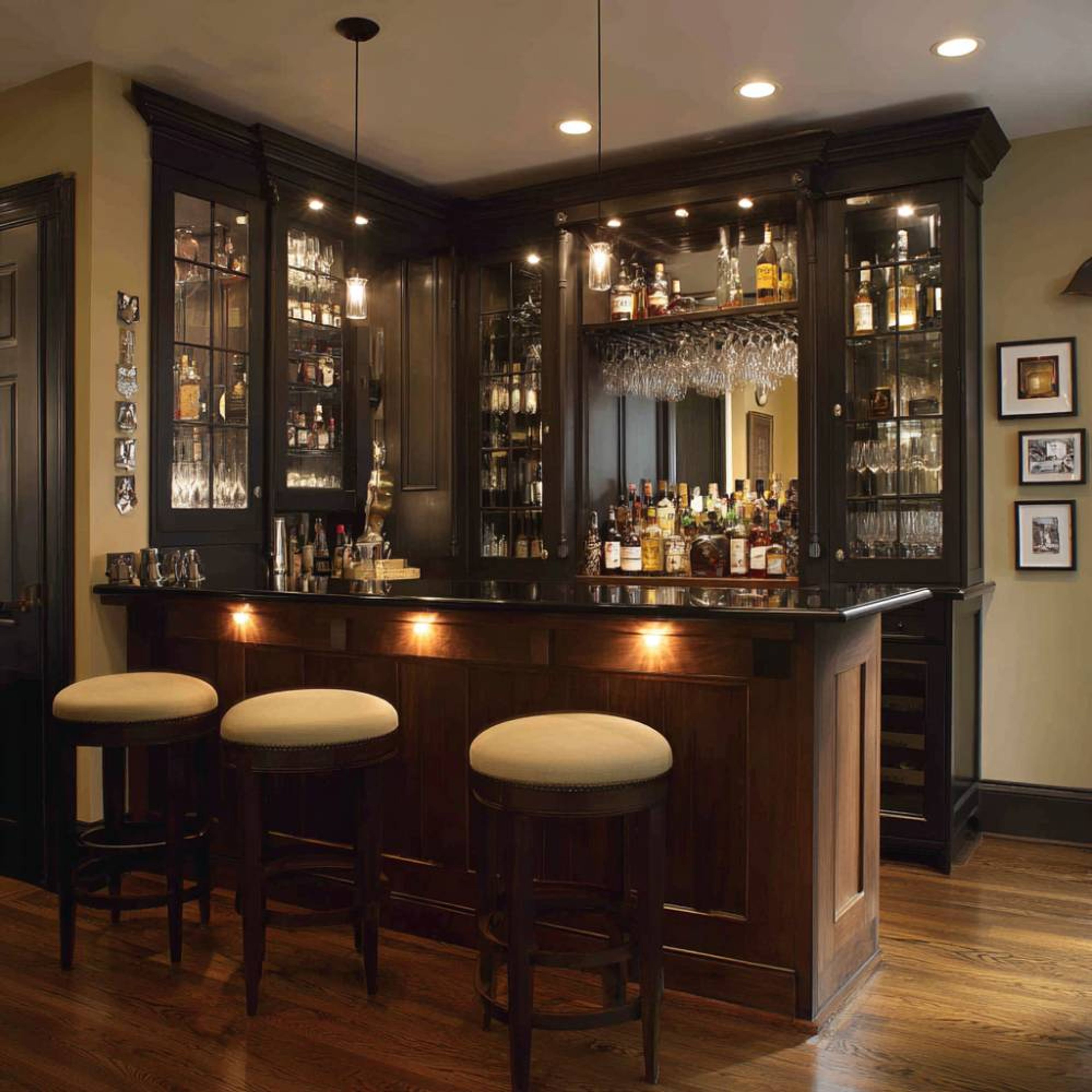 Crockery Unit Design Featuring Tall Glass Display with Veneer Finish