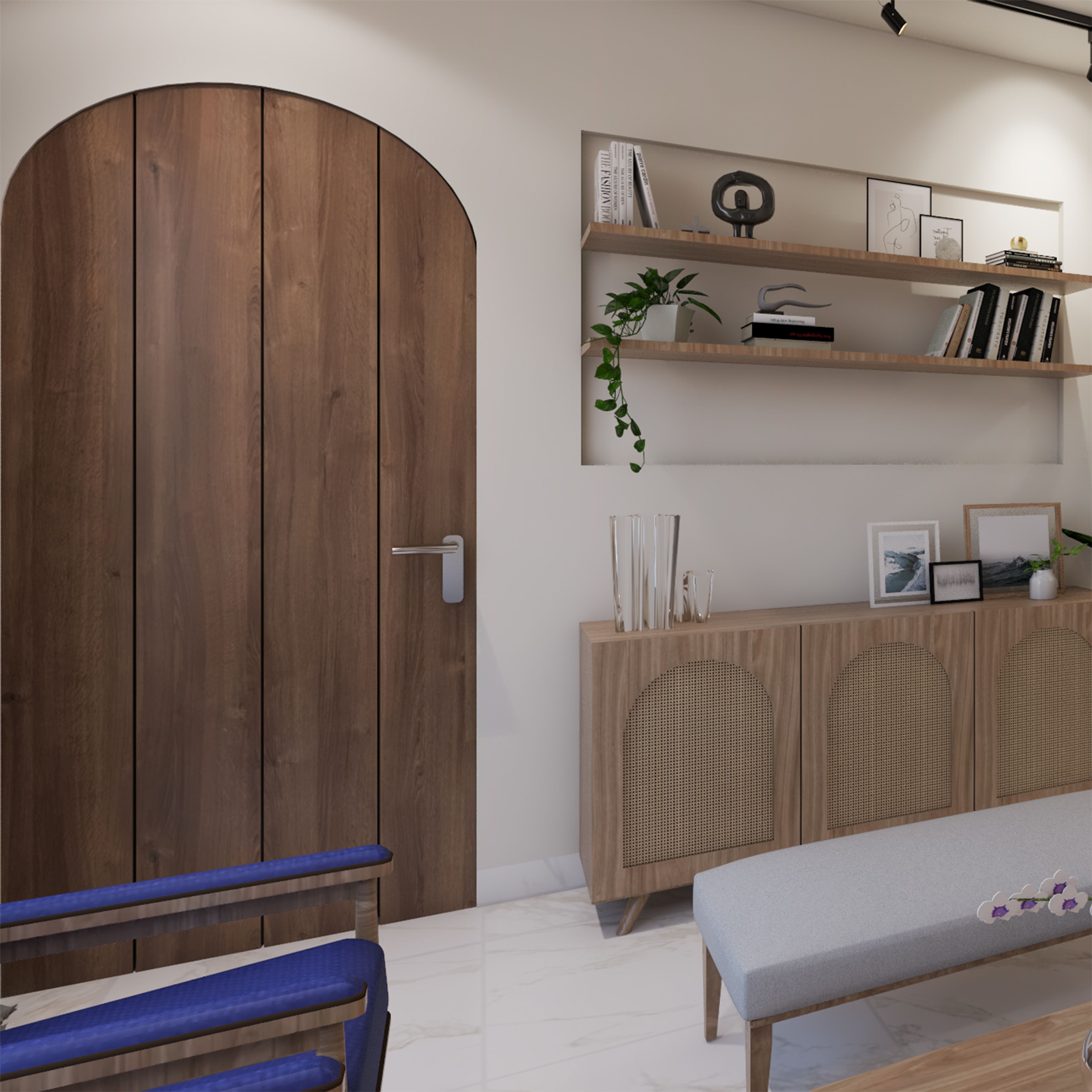 Swing Double Door Design in Matte Finish for Contemporary Entryways