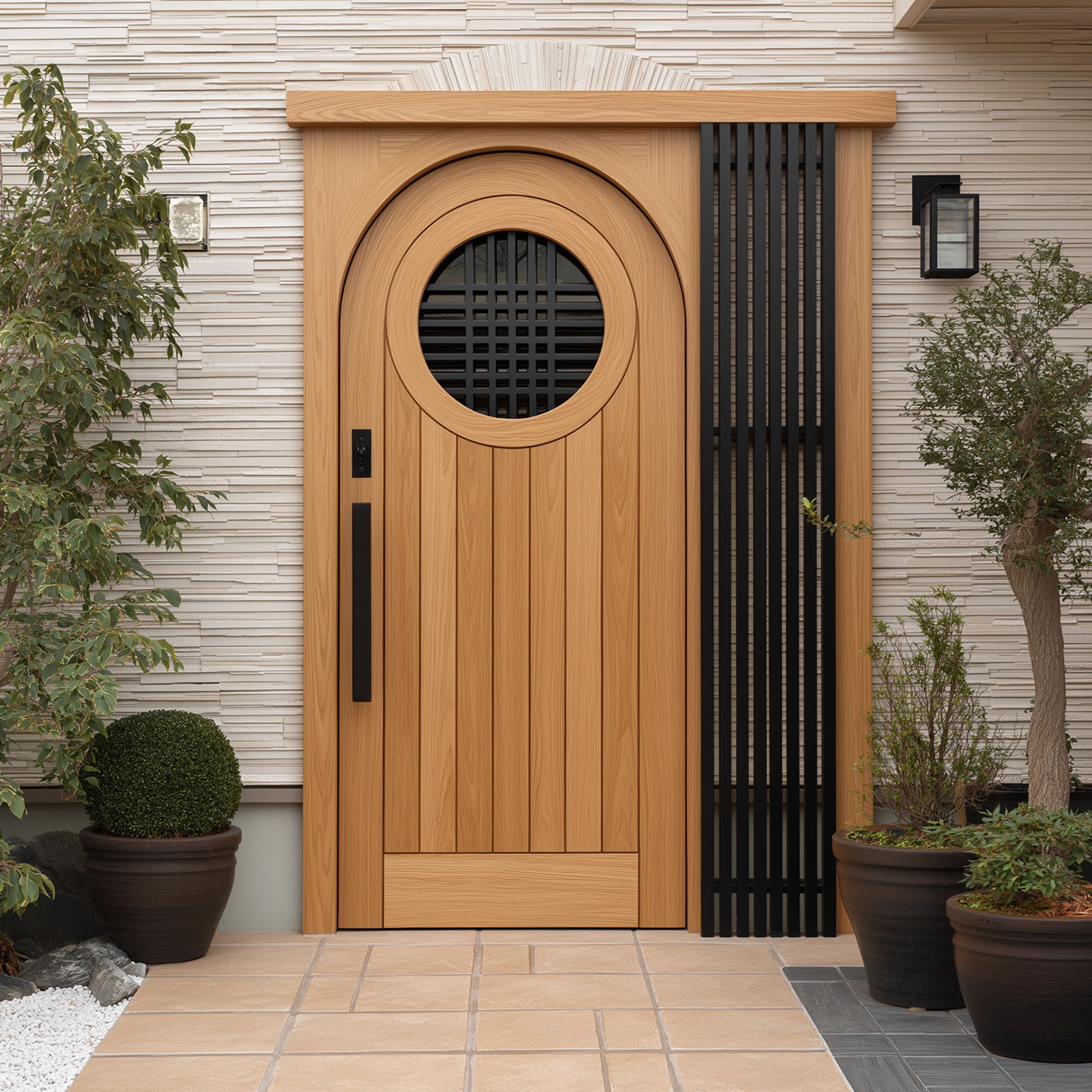 Traditional Swing Single Door Design with Matte Finish for Entrances