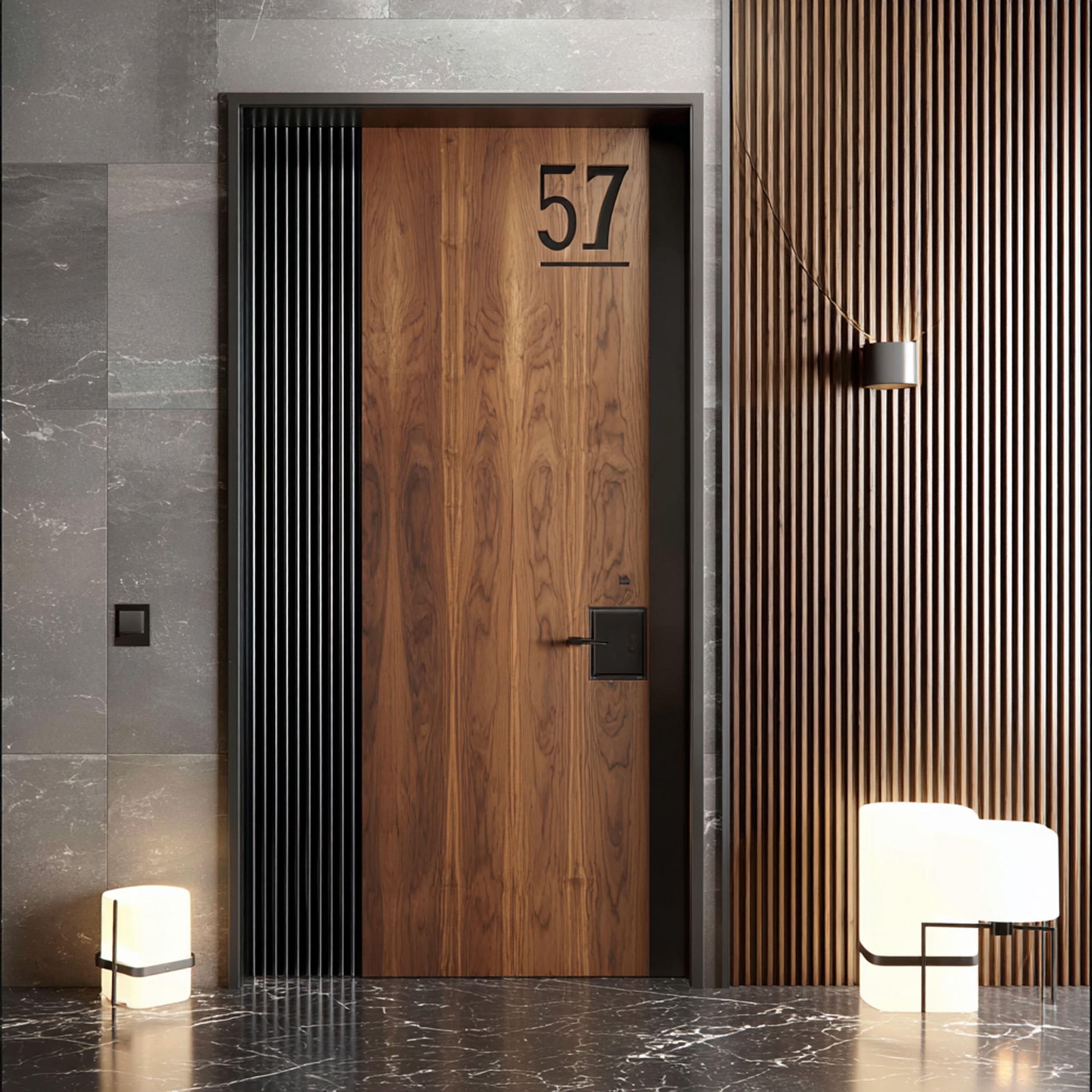 Modern Entrance Door Swing Single Door Design with Matte Finish