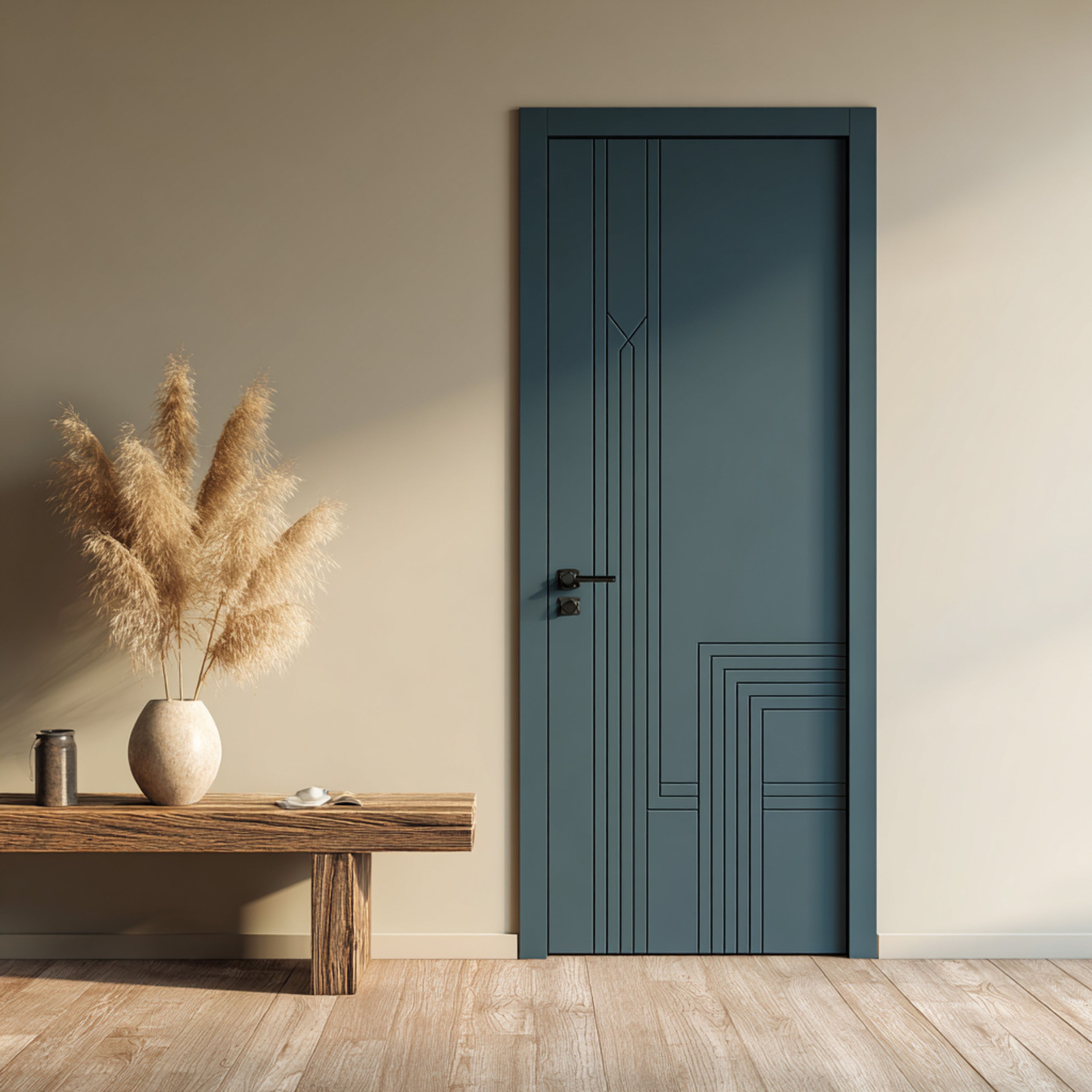 Matte Main Entrance Swing Single Door Design