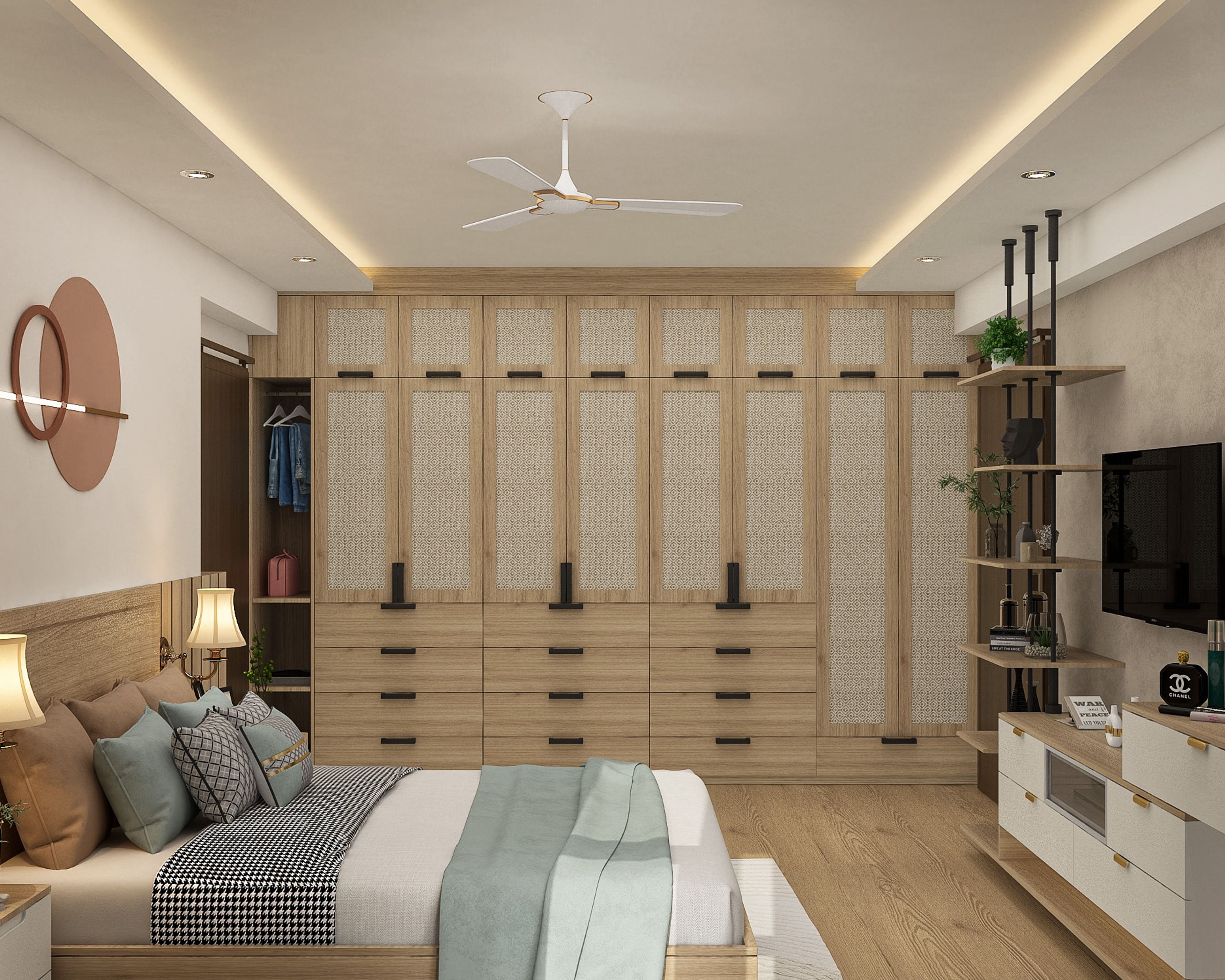 Rectangular Single Layer False Ceiling Design with Paint Finish