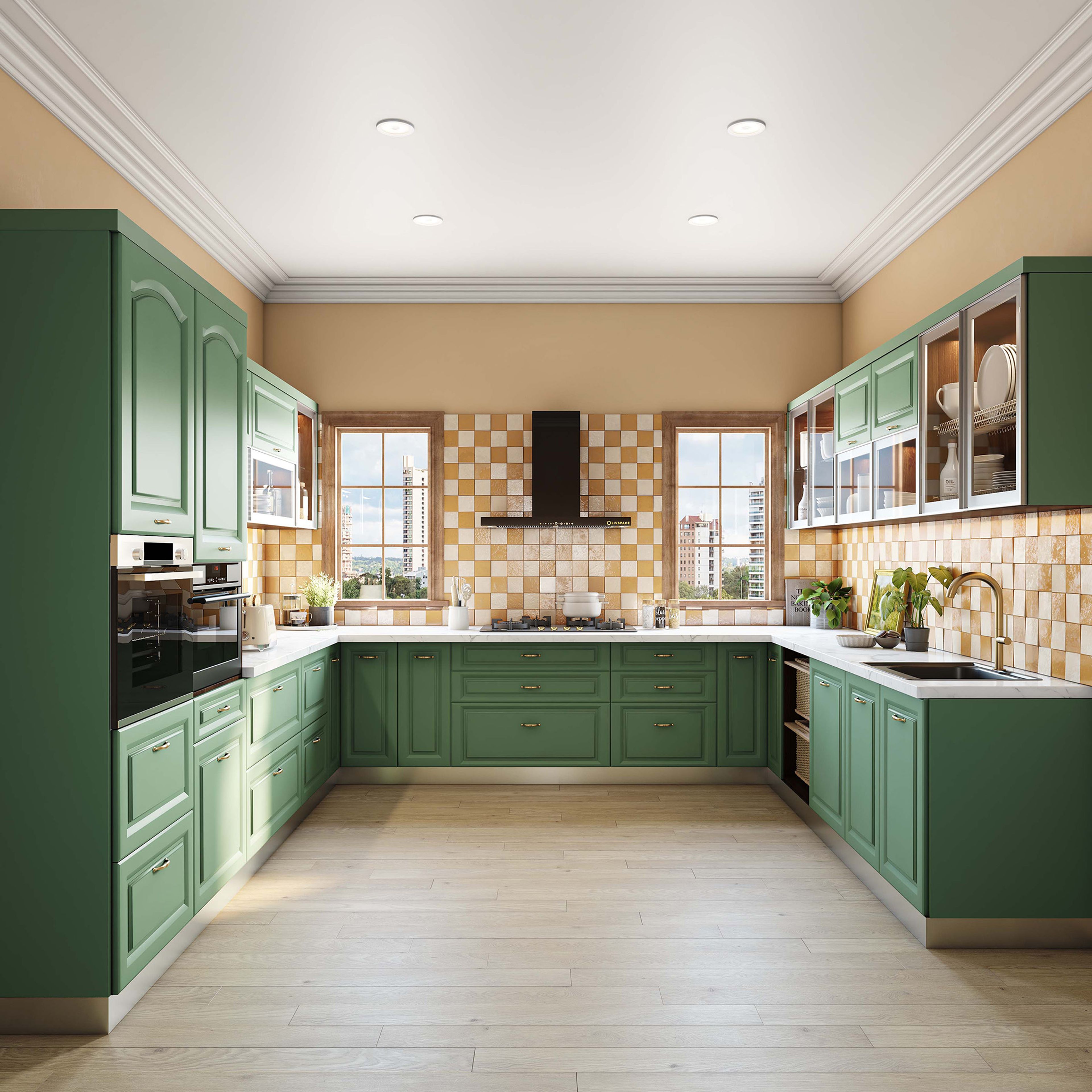 Classic Wood Flooring Design with Durable Warm Rectangular Planks