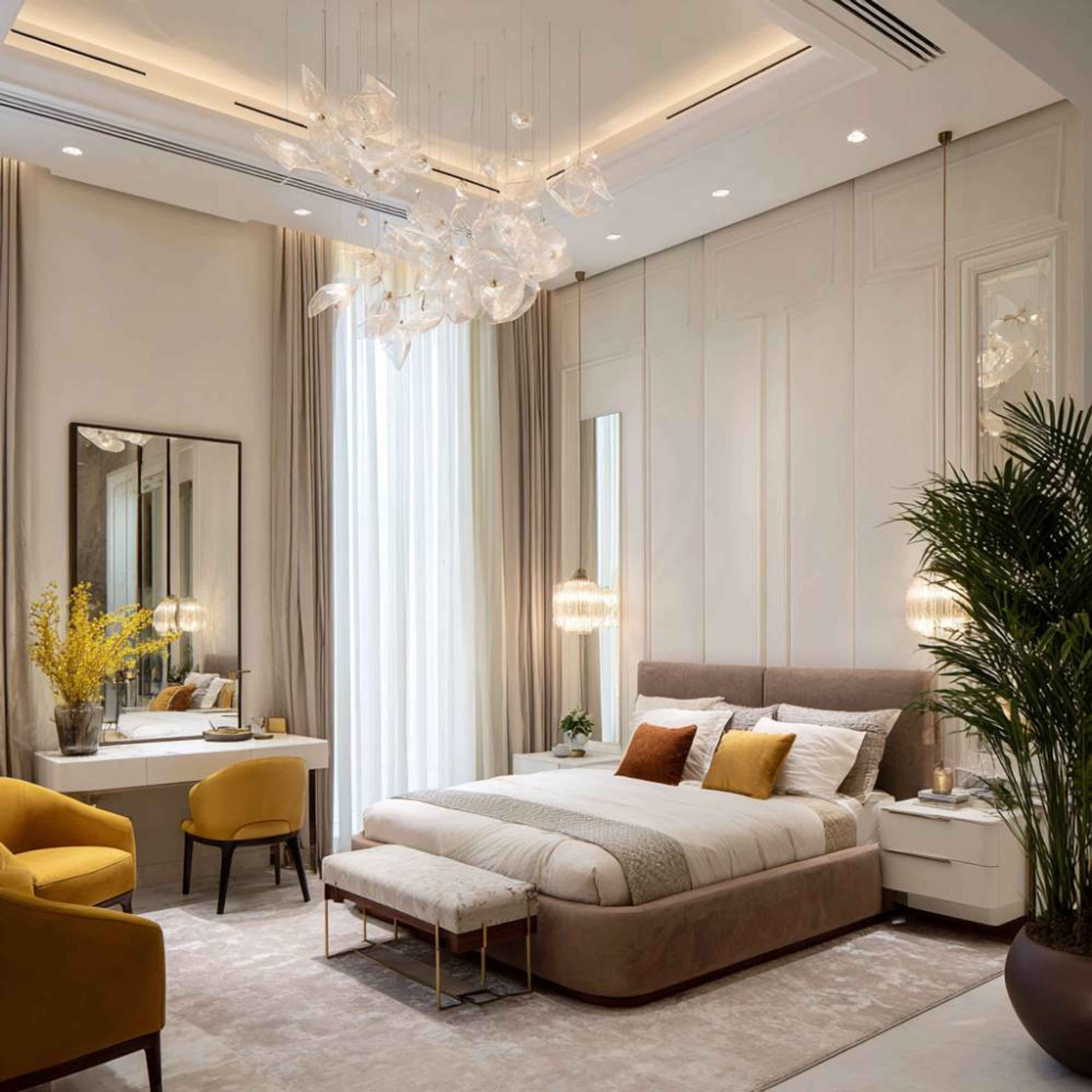 Single Layer Gypsum False Ceiling Design with Cove Lighting and Rectangular Shape