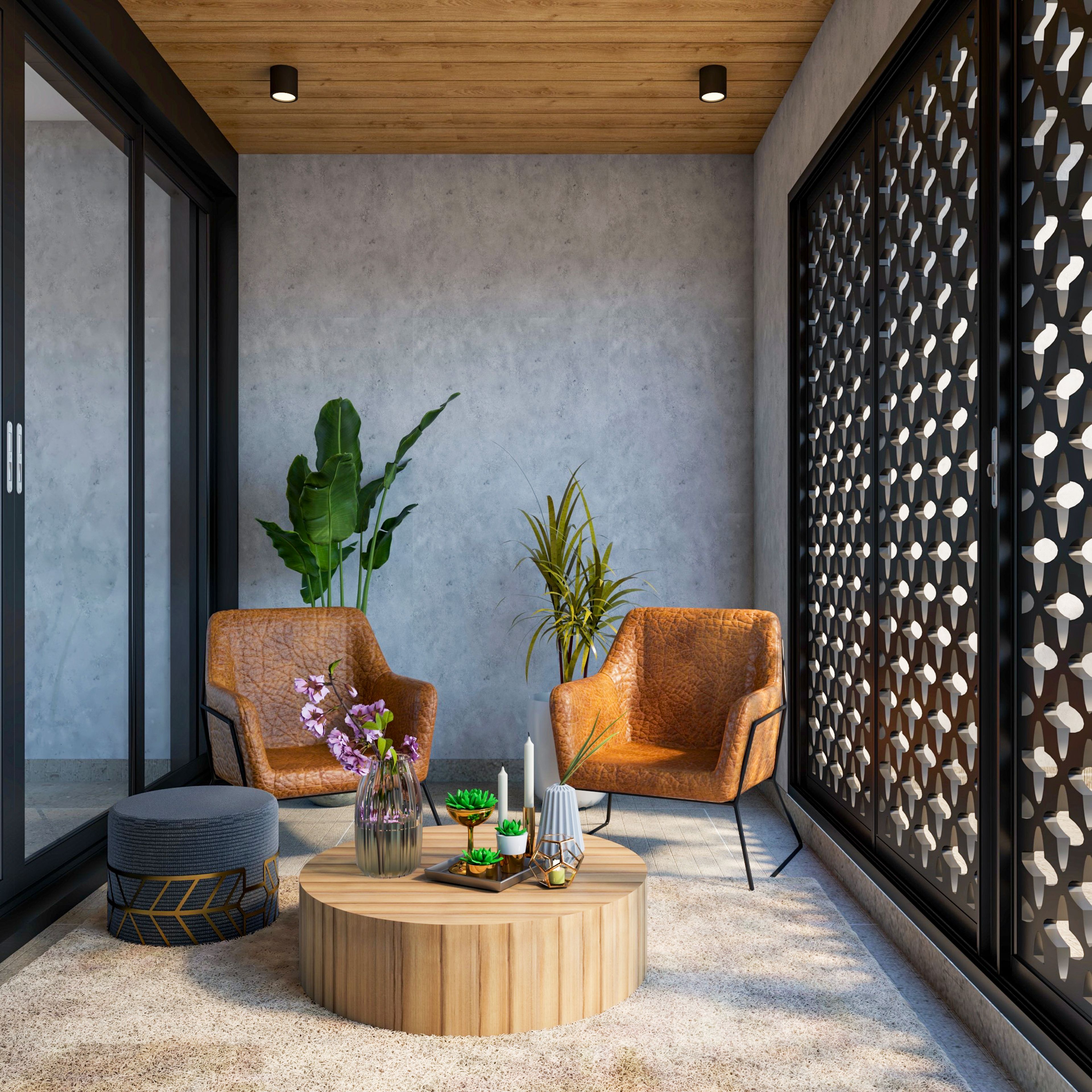 Modern Style Spacious Convenient Balcony Design