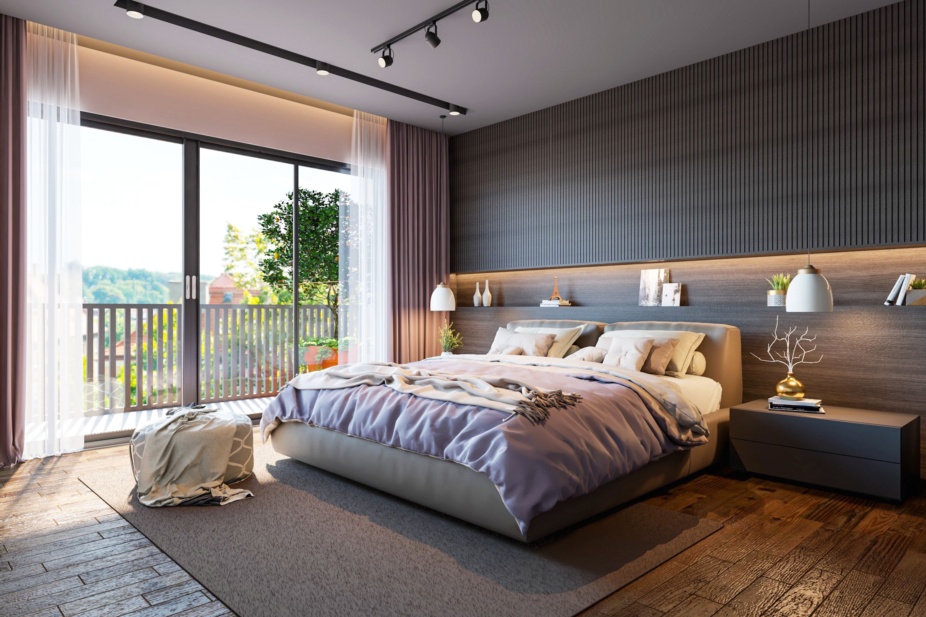 Contemporary Spacious Master Bedroom Design
