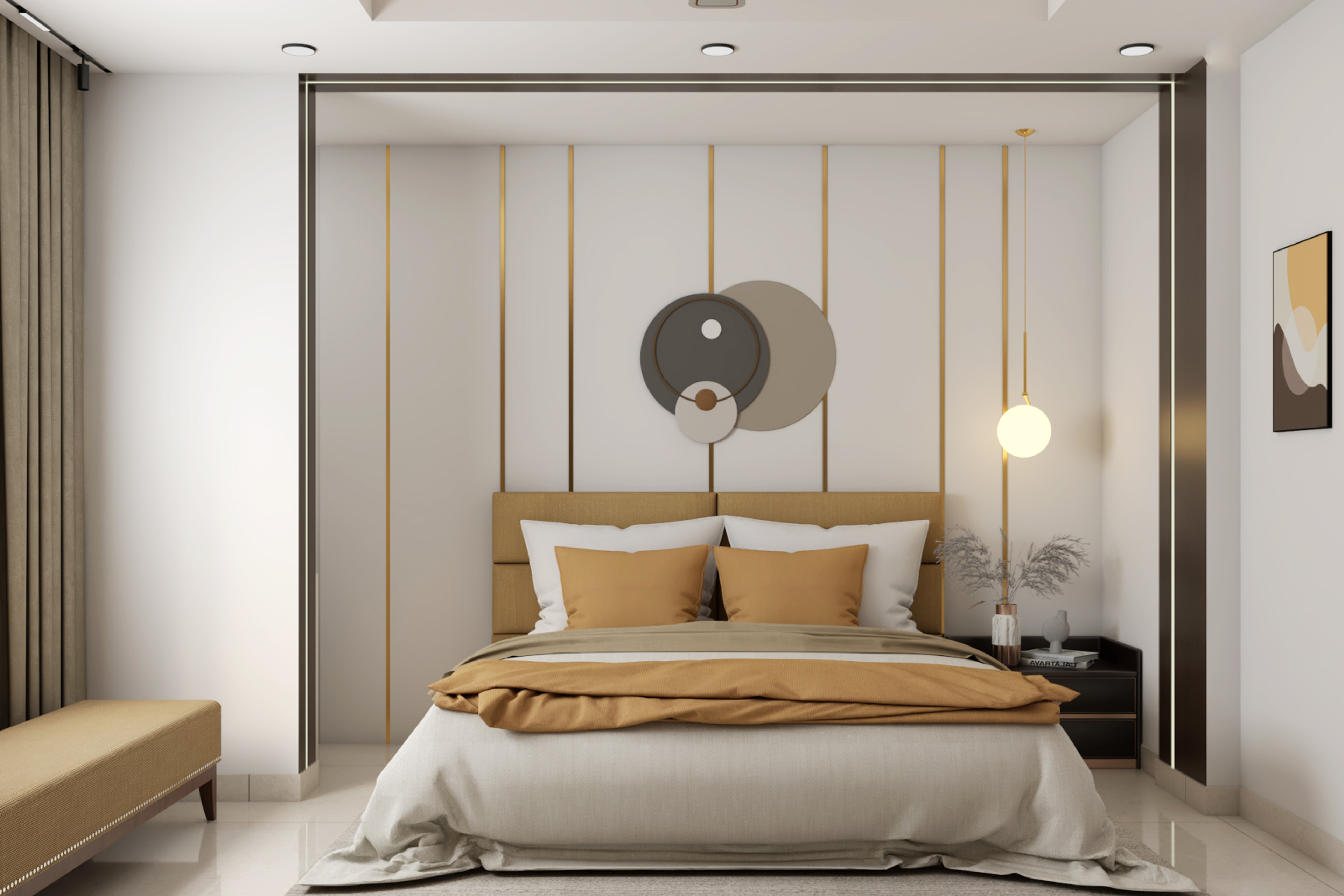 Modern Compact Master Bedroom Design