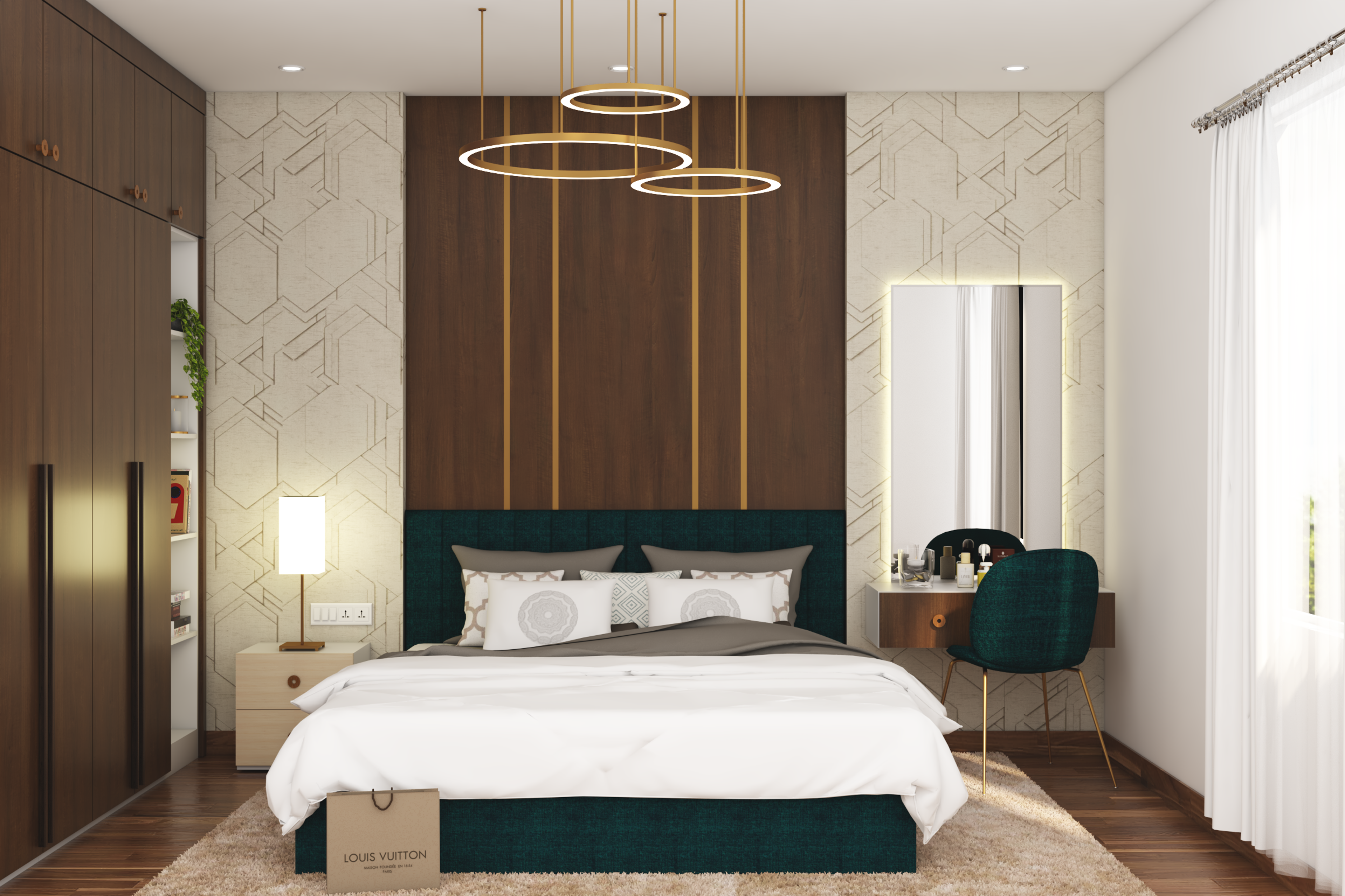 Modern Style Compact  Master Bedroom Design