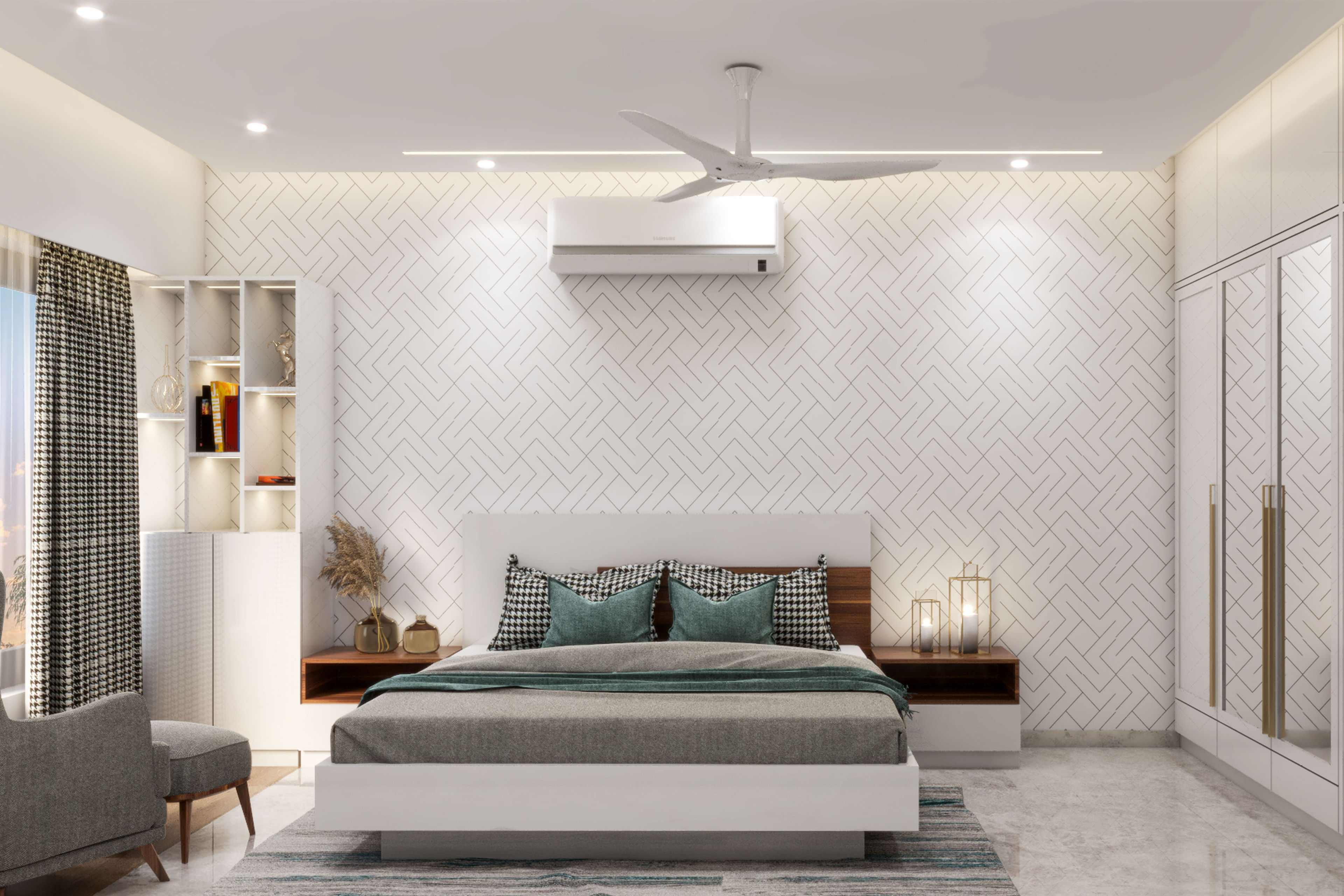 Pure White Modern Bedroom Design