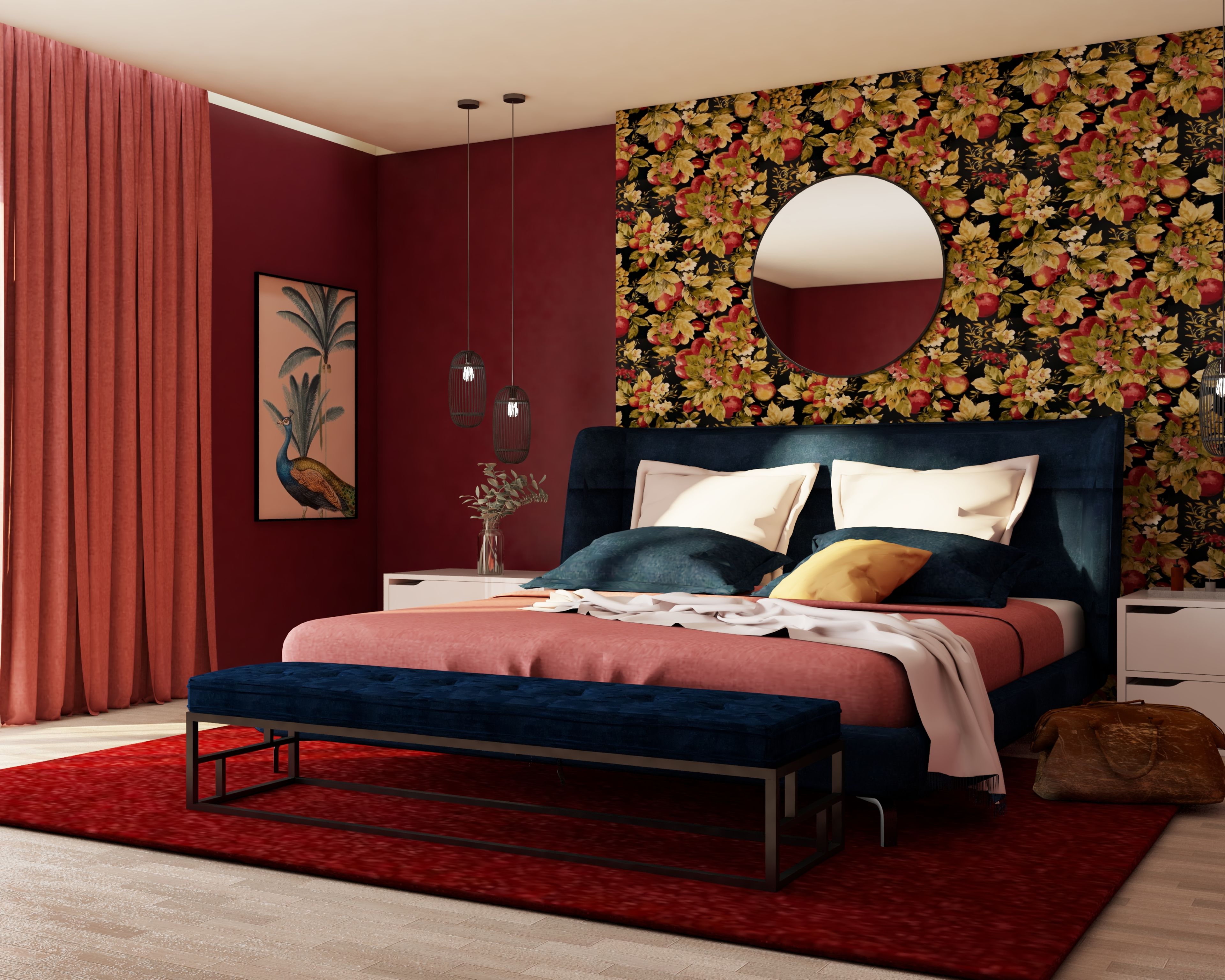 Rustic Themed Spacious Master Bedroom Design