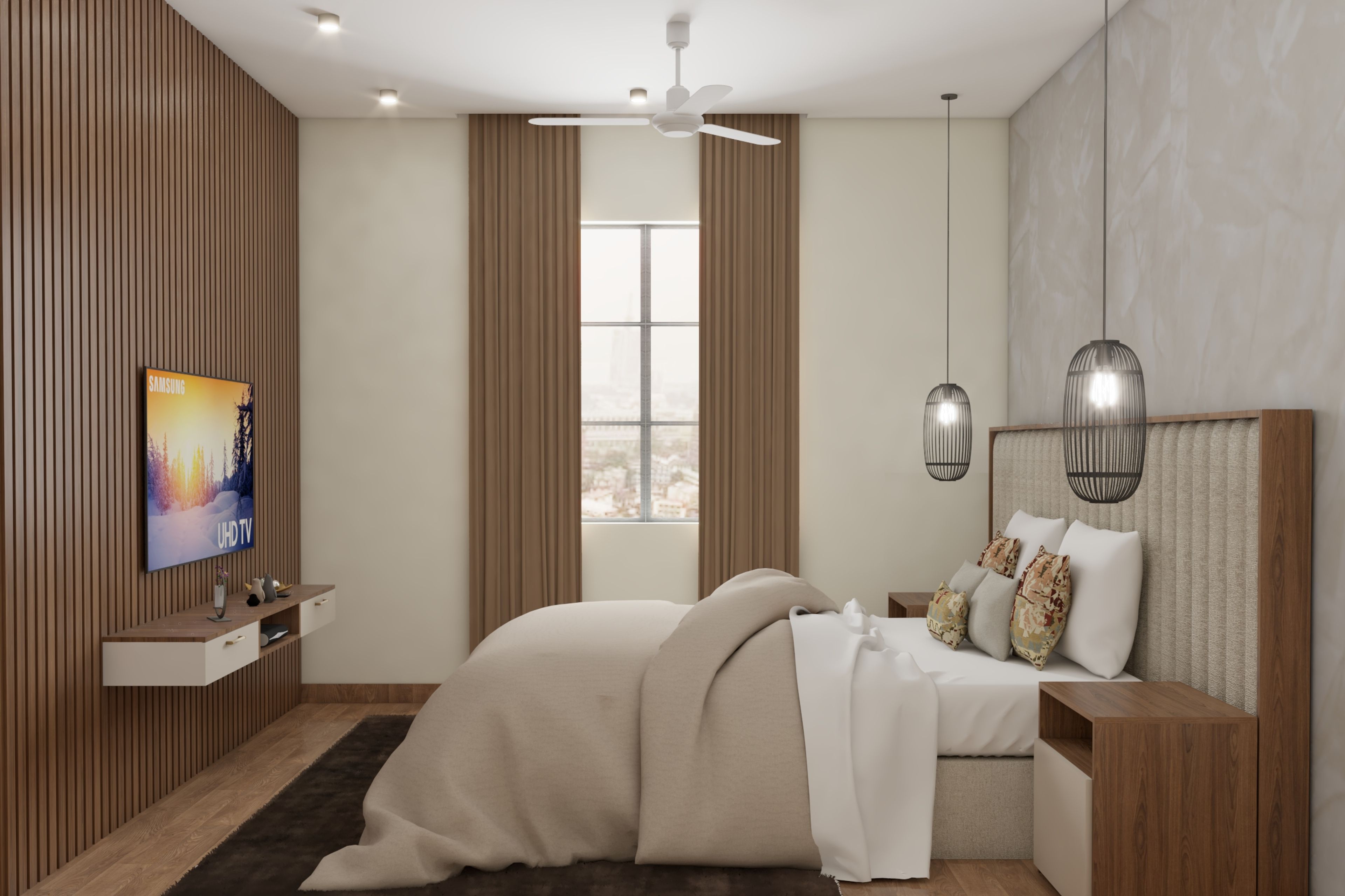Contemporary Spacious Master Bedroom Design