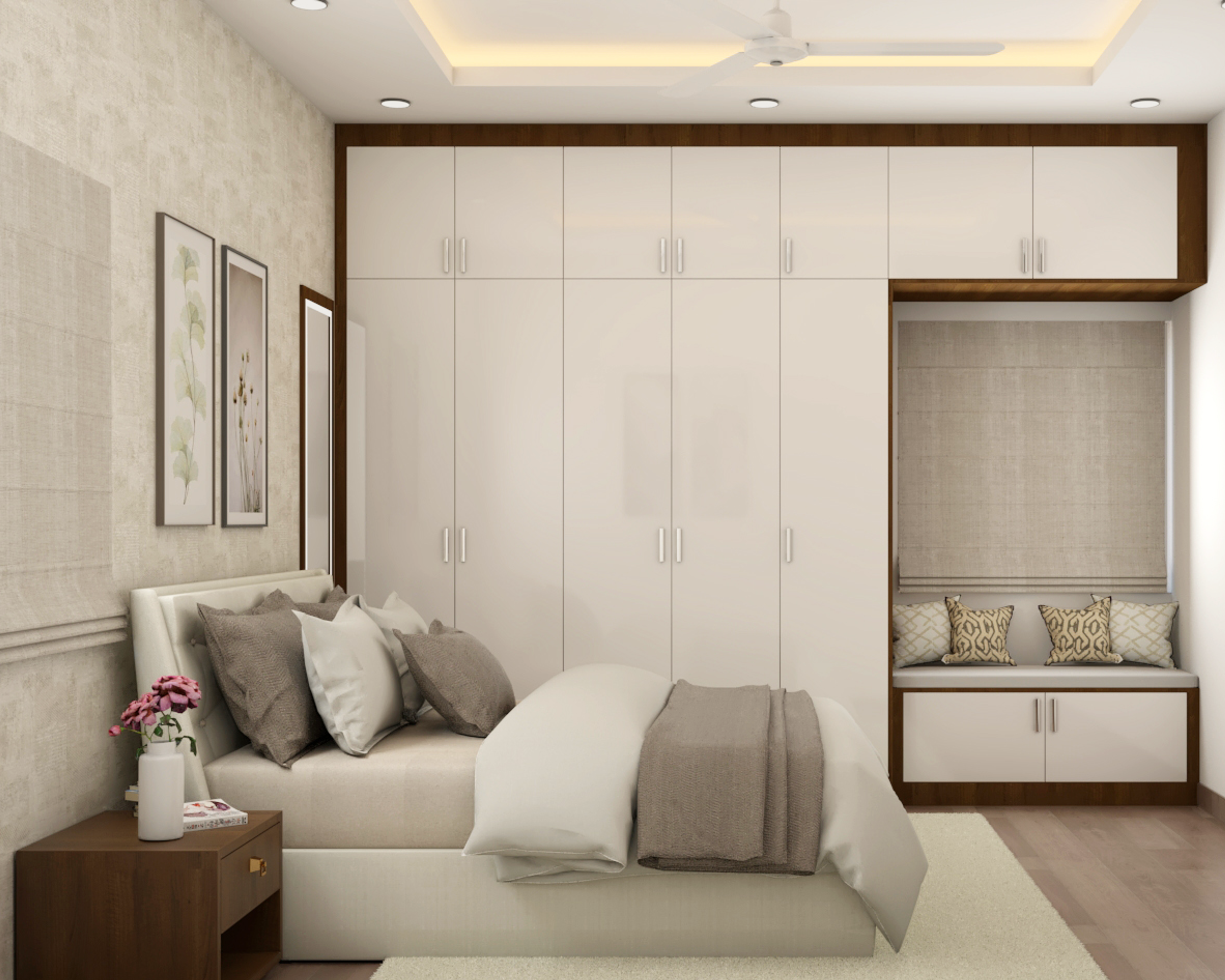 Convenient Modern Theme Spacious Master Bedroom Design