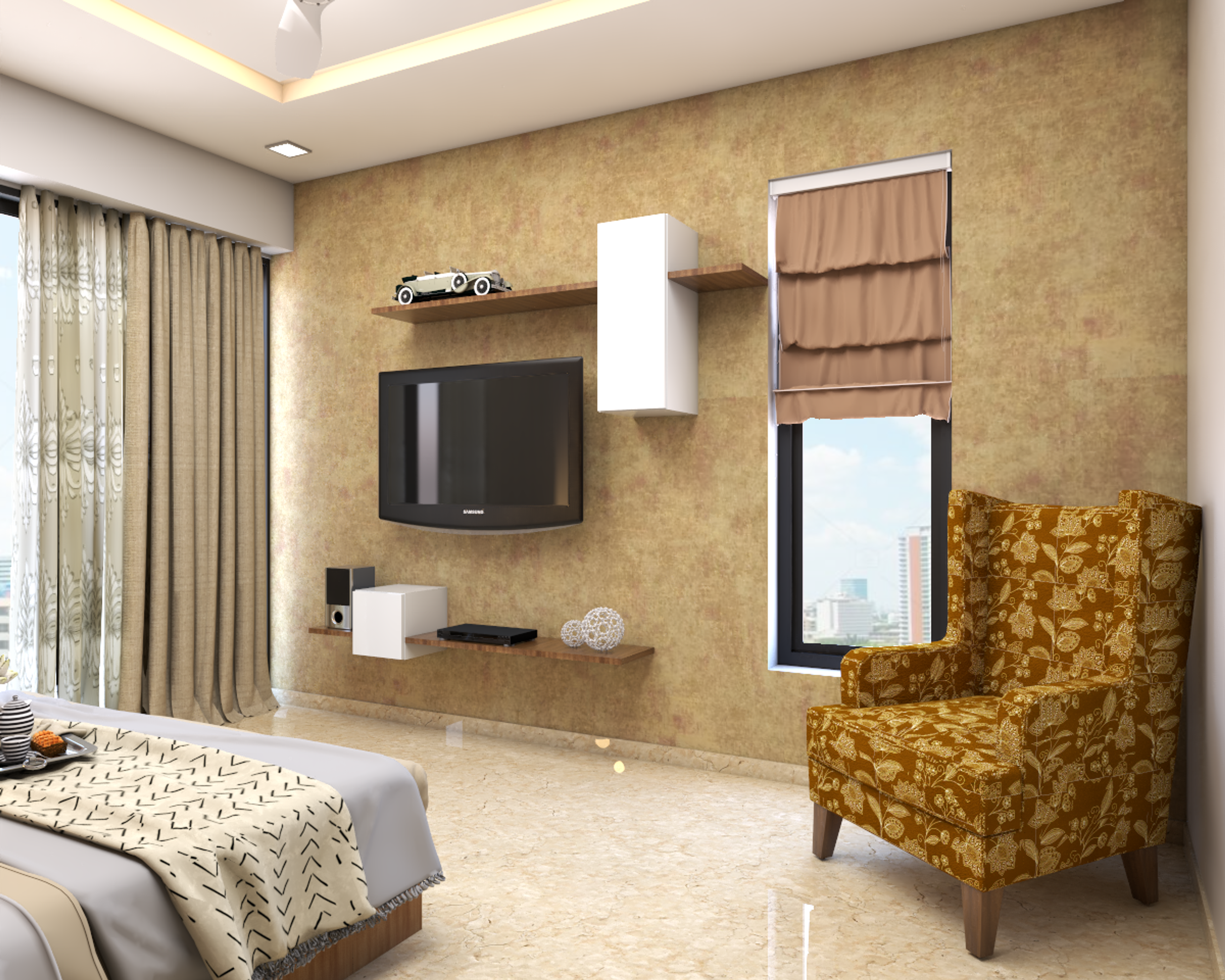 Compact Master Bedroom - Livspace