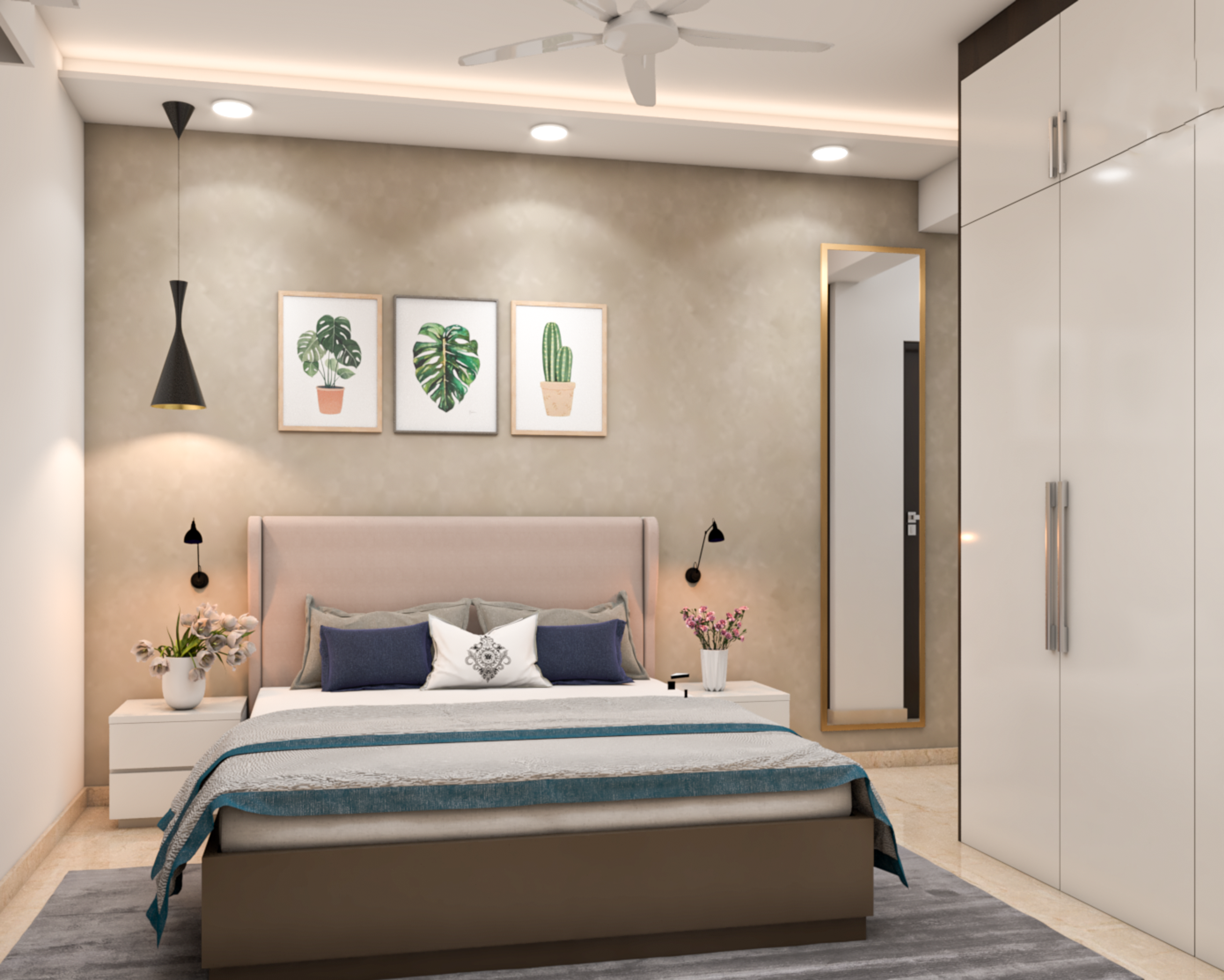 Spacious Master Bedroom Design With A Neutral Palette